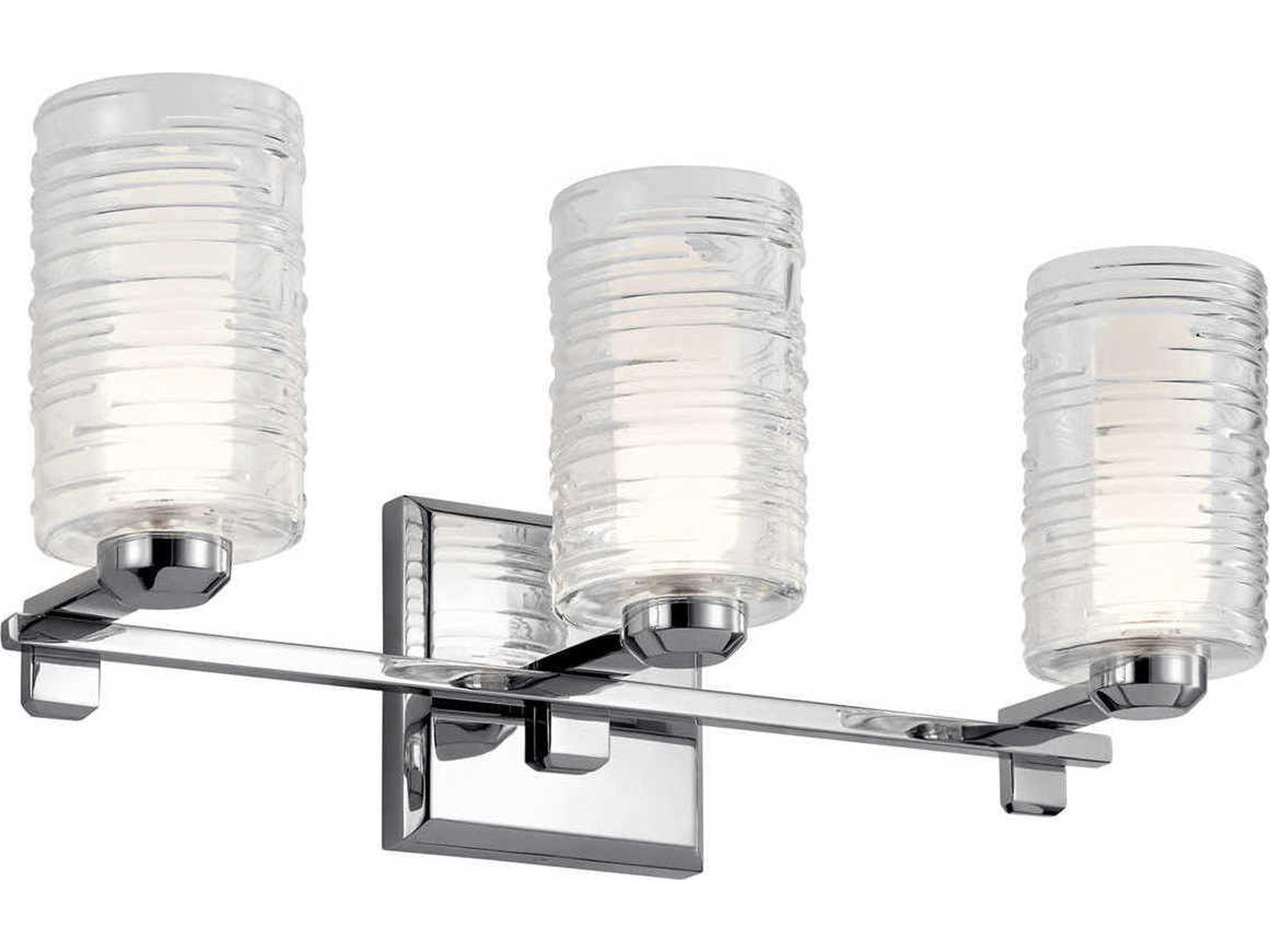 Kichler Giarosa 3-Light Chrome Glass Vanity Light