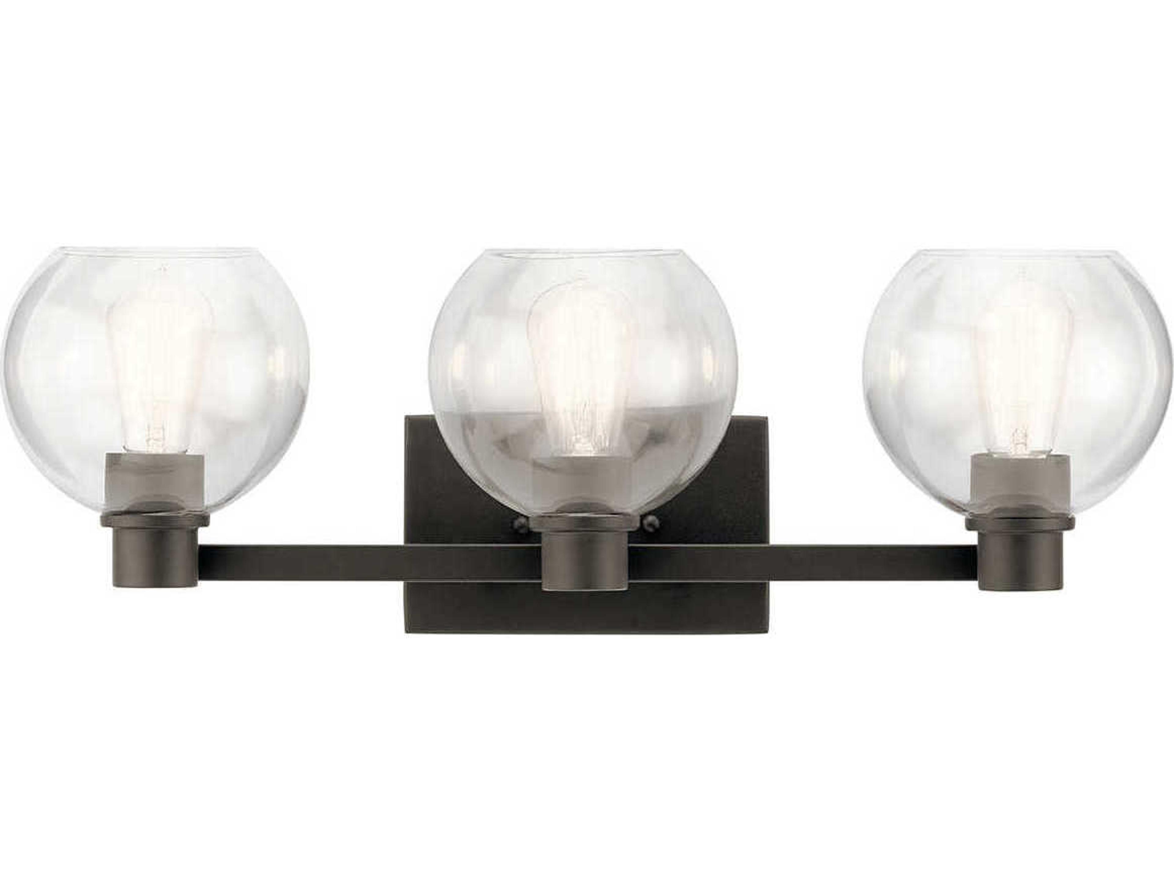 Kichler Harmony 3-Light Olde Bronze Glass Vanity Light