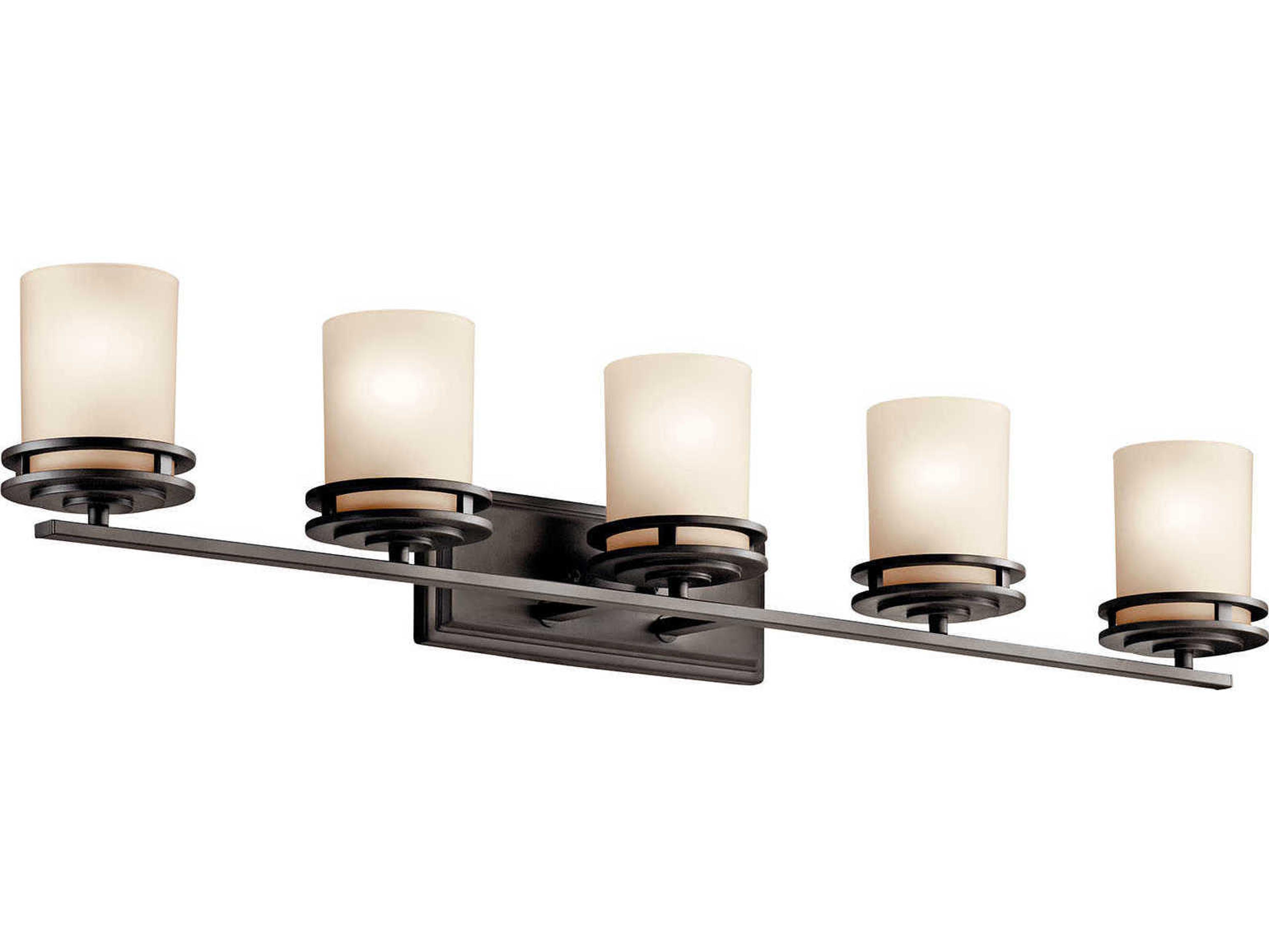 Kichler Hendrik 5-Light Olde Bronze Glass Vanity Light