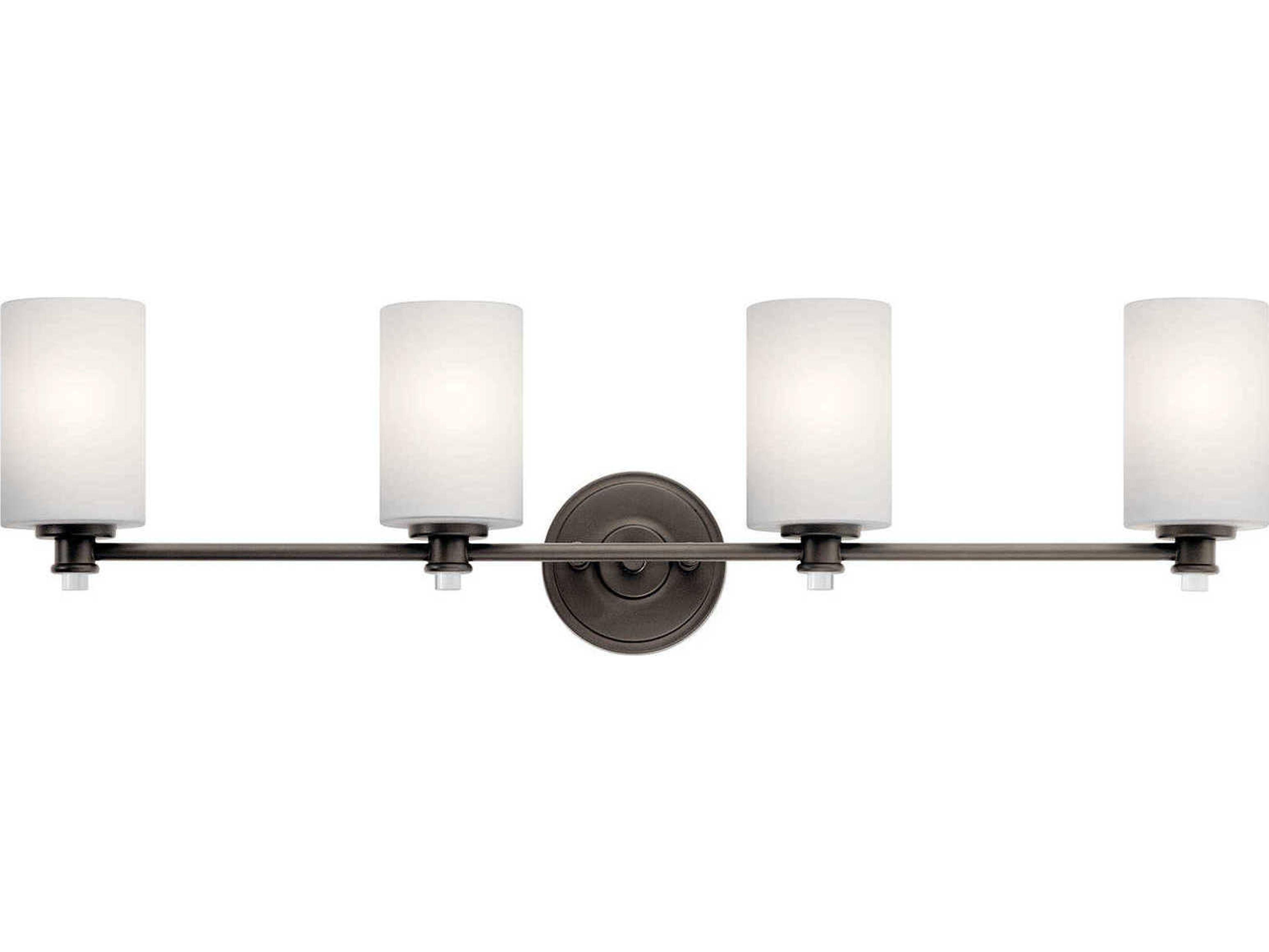 Kichler Joelson 4-Light Olde Bronze Glass Vanity Light