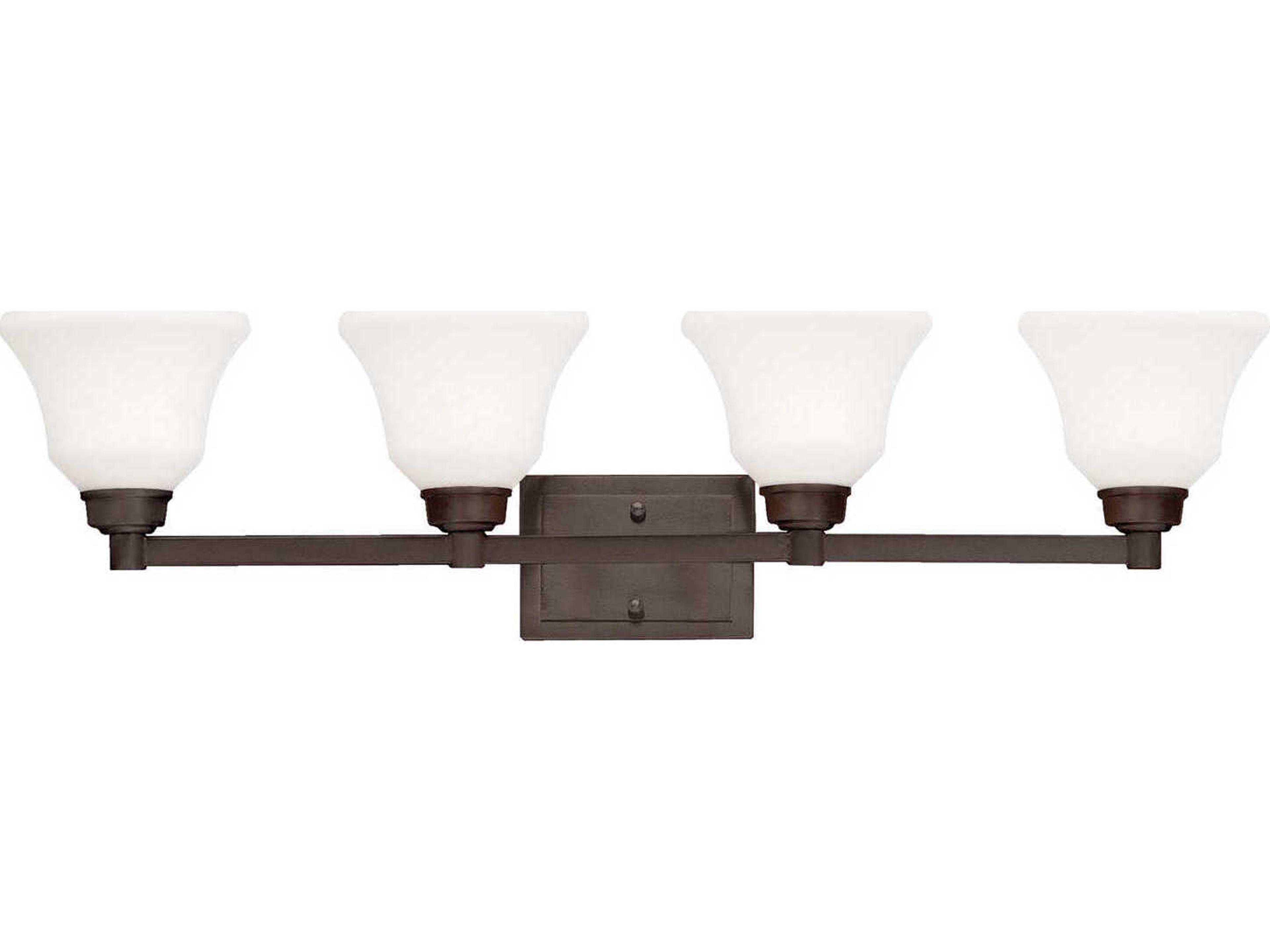 Kichler Langford 4-Light Olde Bronze Glass Vanity Light