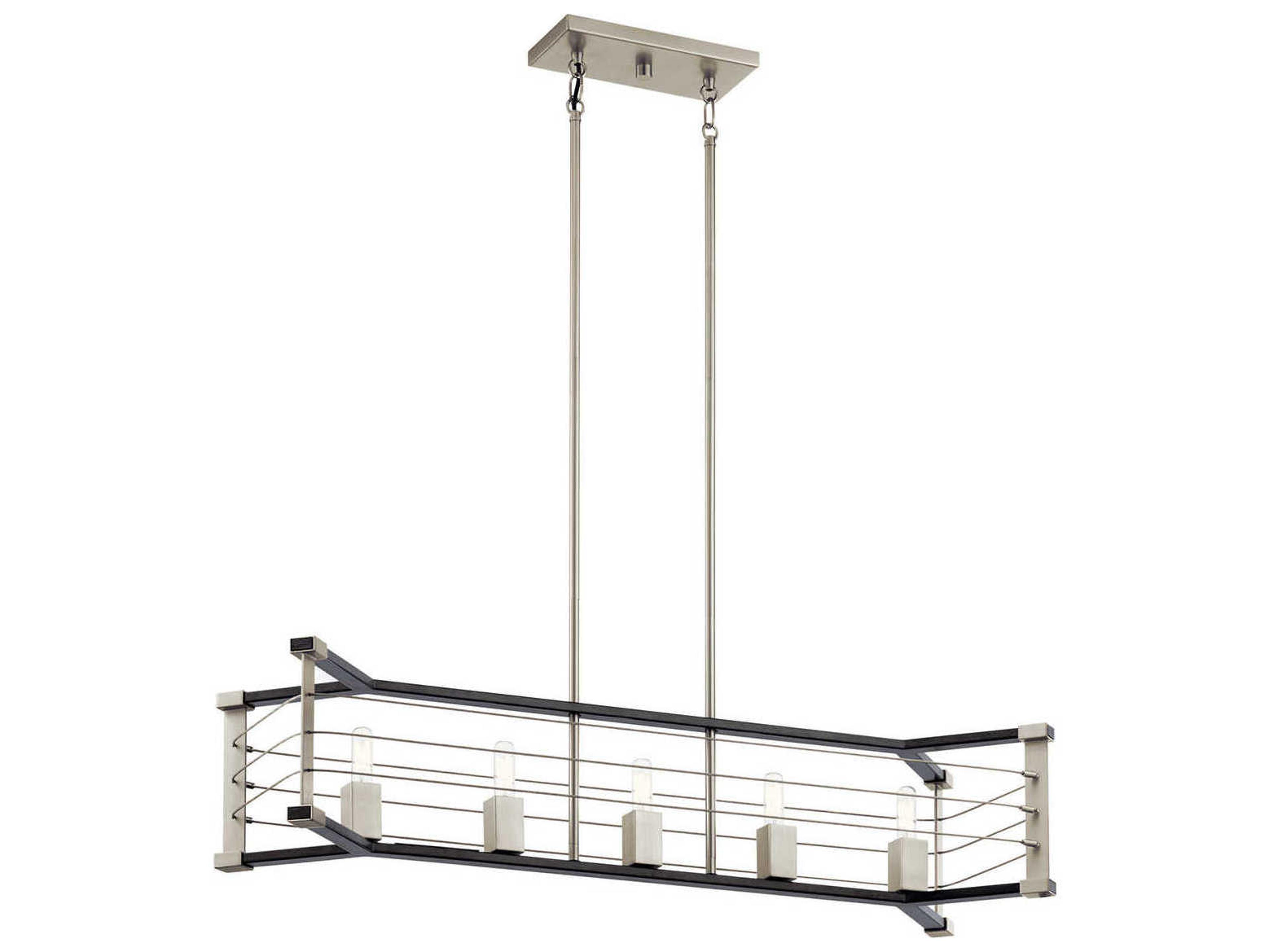 Kichler Lente 5-Light Midnight Oak Brown Island Pendant