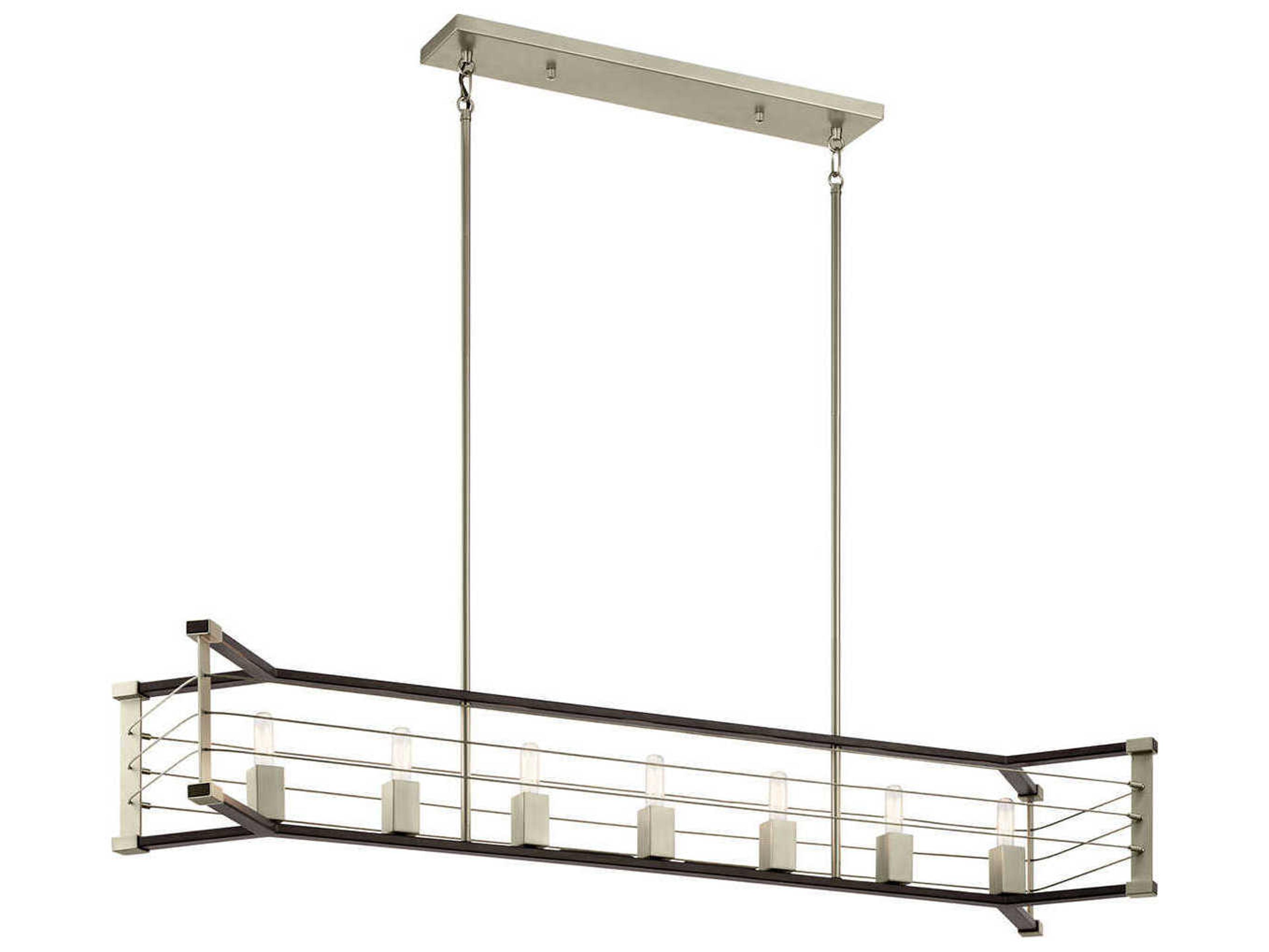 Kichler Lente 7-Light Midnight Oak Brown Island Pendant