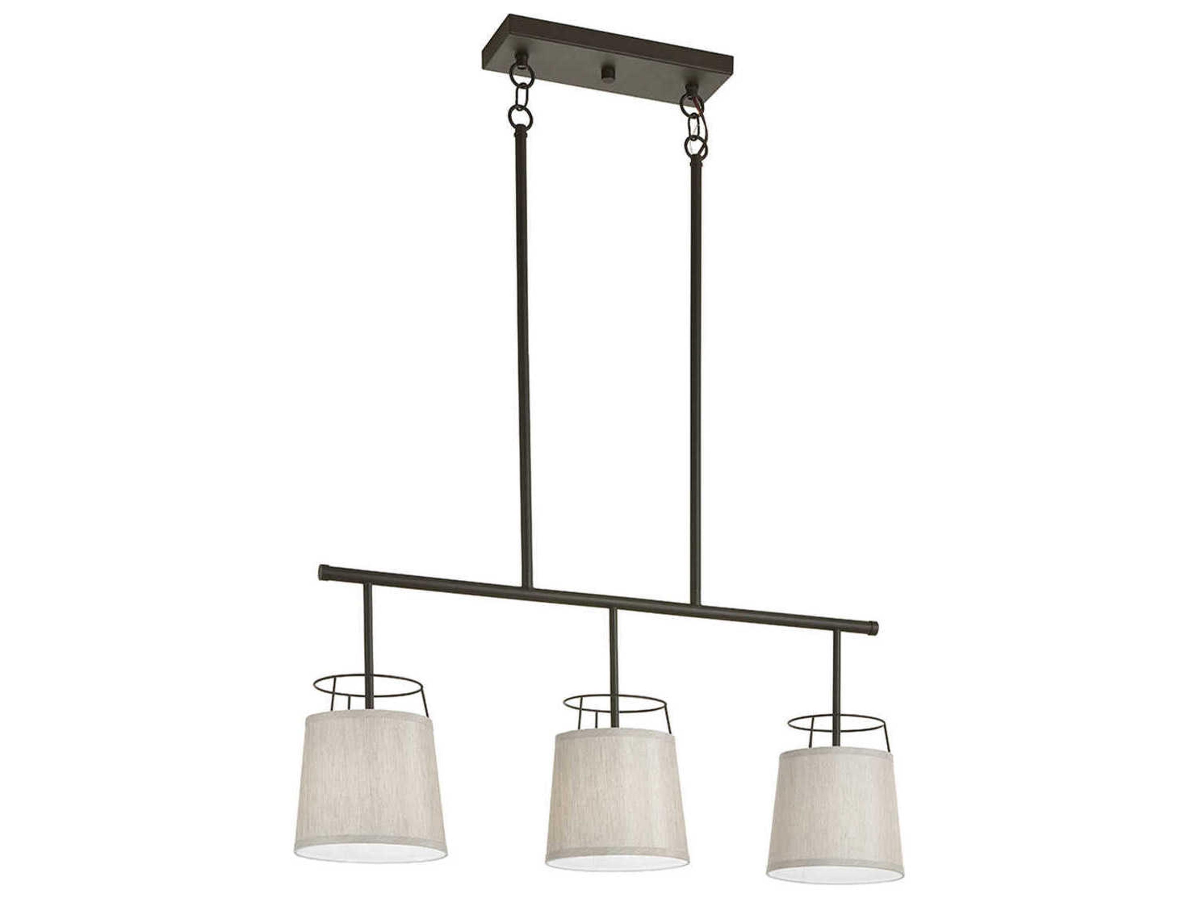 Kichler Marika 3-Light Olde Bronze Empire Linear Island Pendant