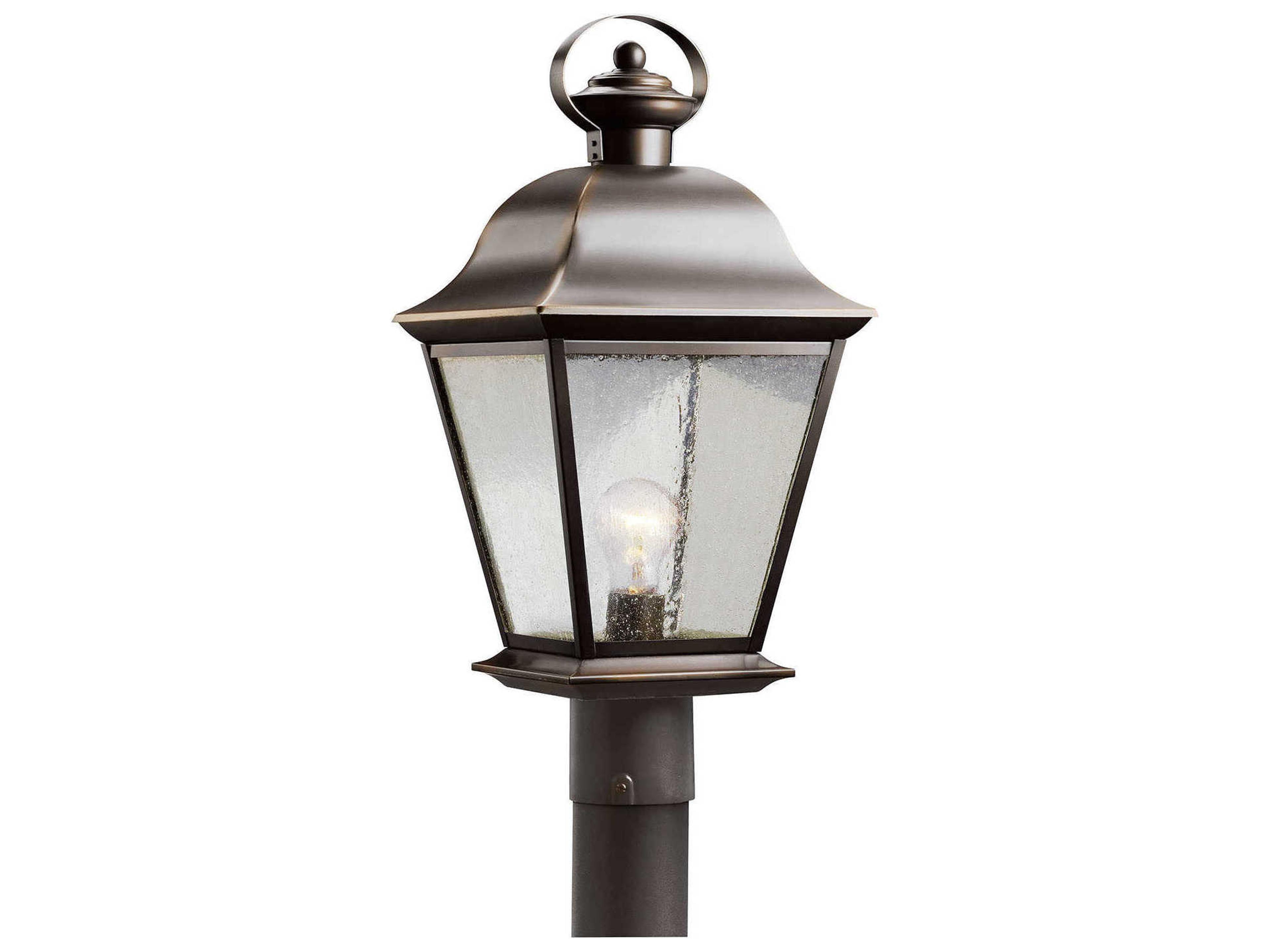 Mount Vernon 1 - Light Glass Outdoor Post Light