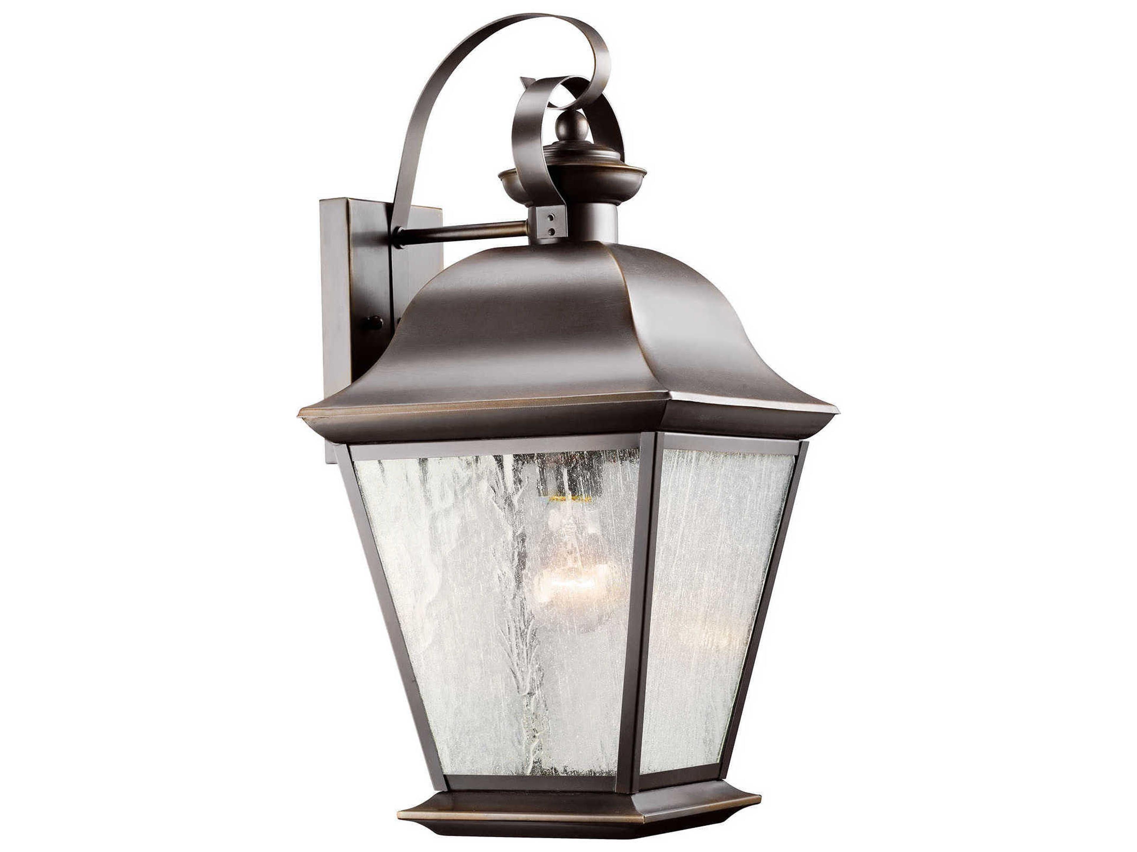 Mount Vernon 1 - Light Glass Outdoor Wall Light