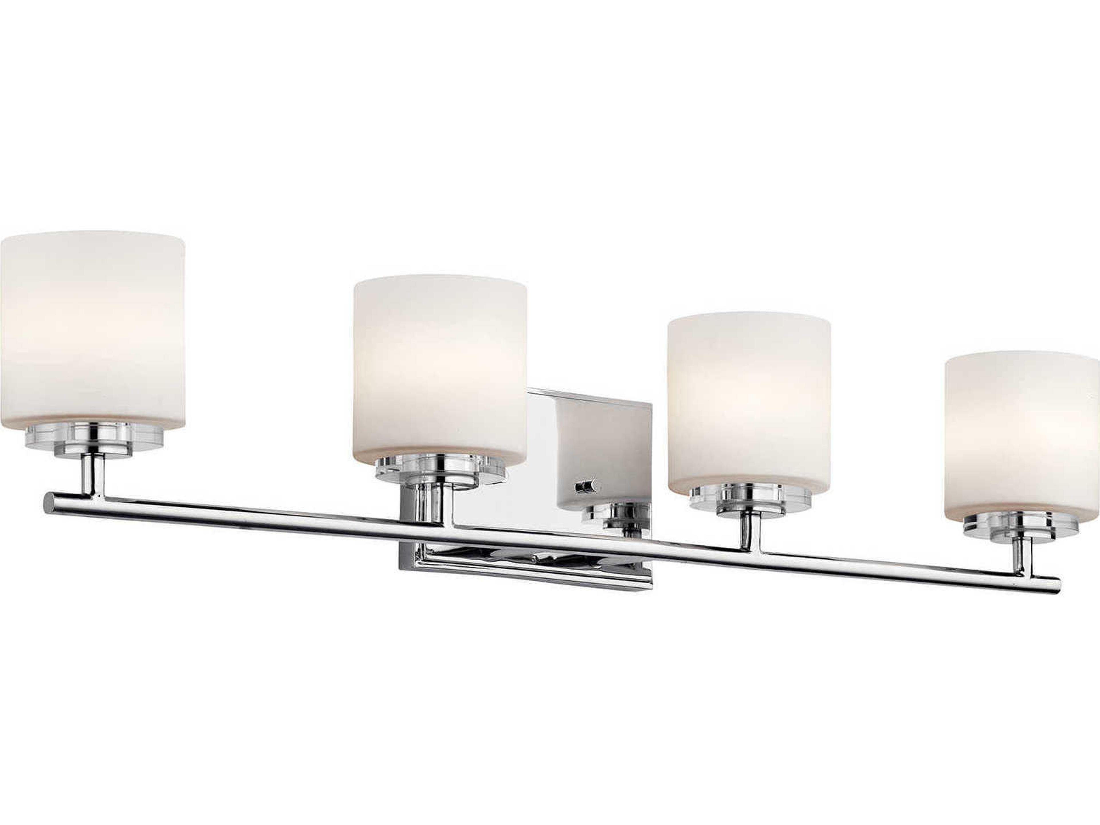 Kichler O Hara 4-Light Chrome Glass Vanity Light
