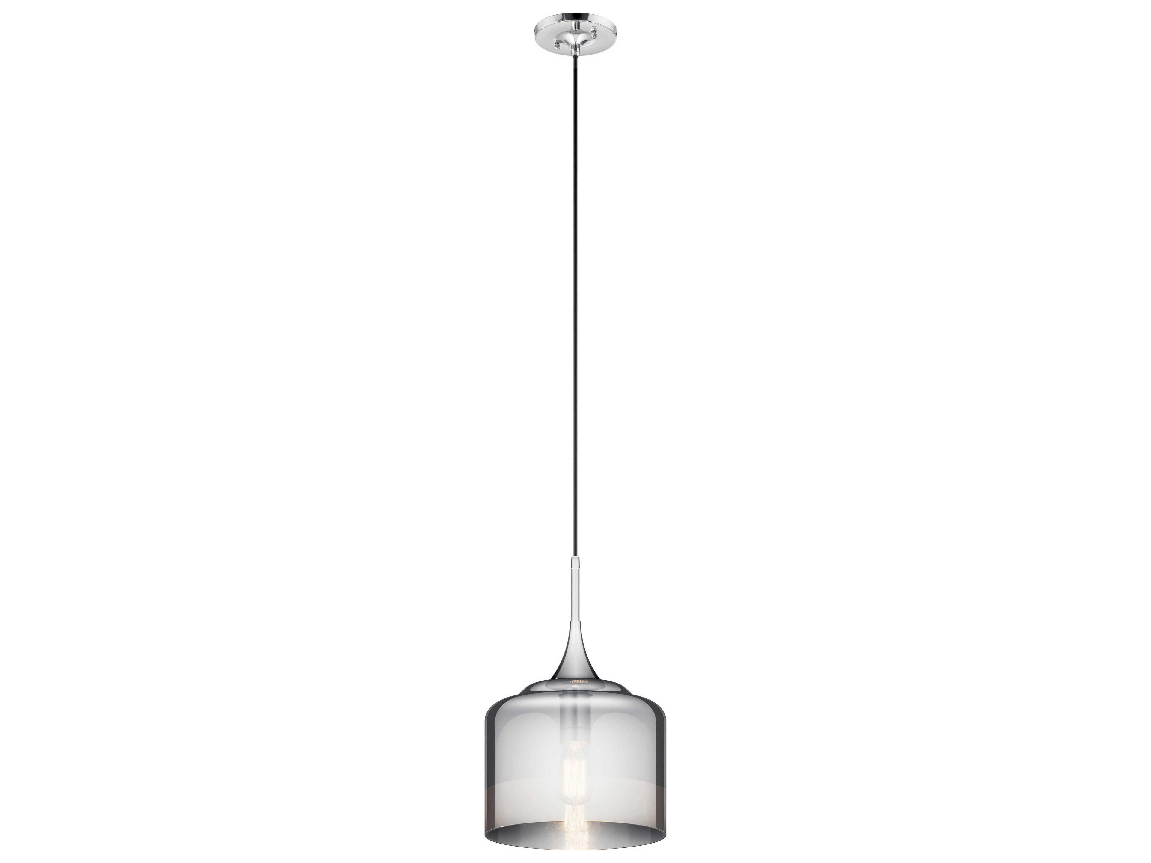 Kichler Tabot 1-Light Chrome Glass Dome Geometric Mini Pendant