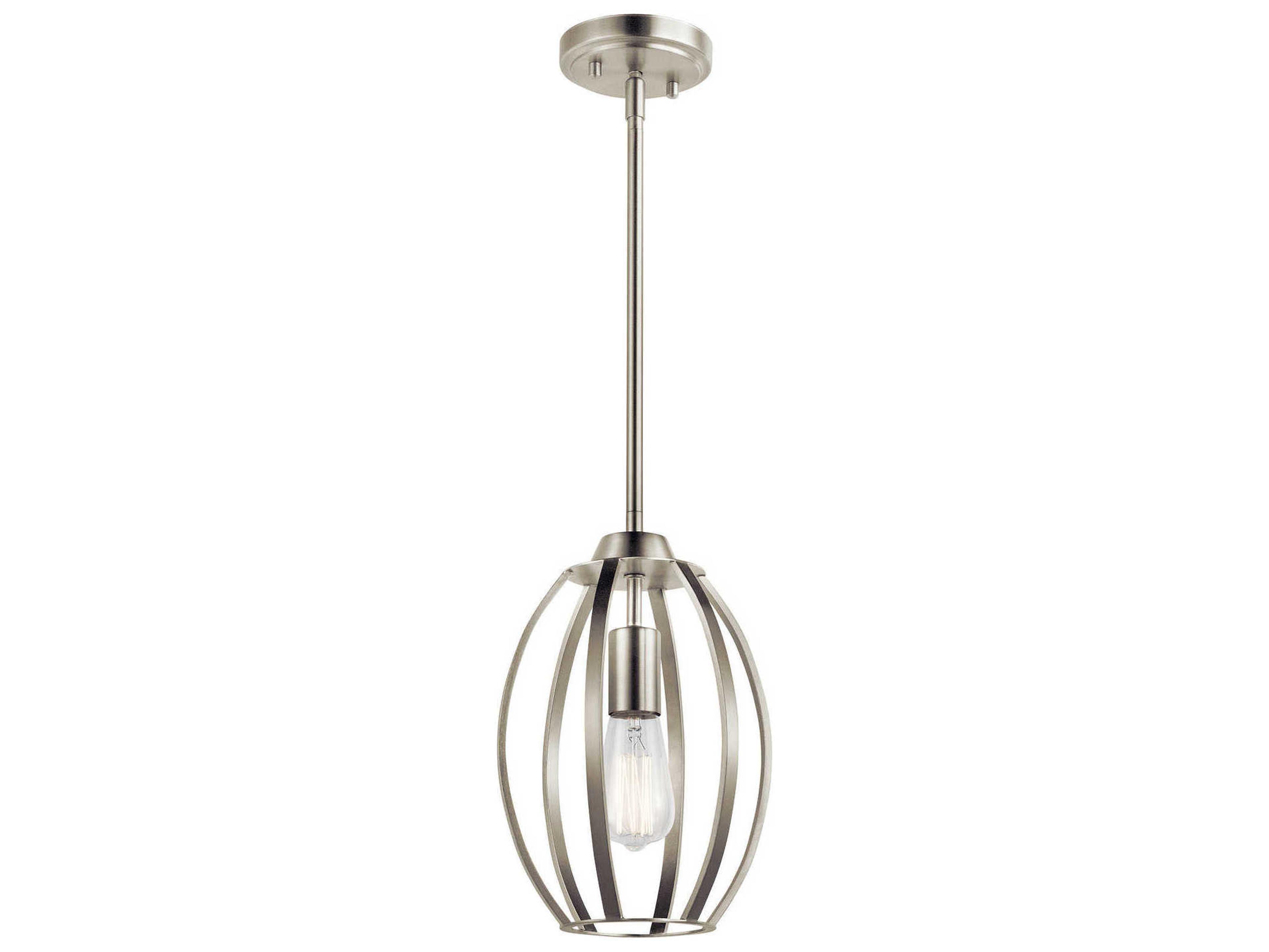 Kichler Tao 1-Light Brushed Nickel Mini Pendant