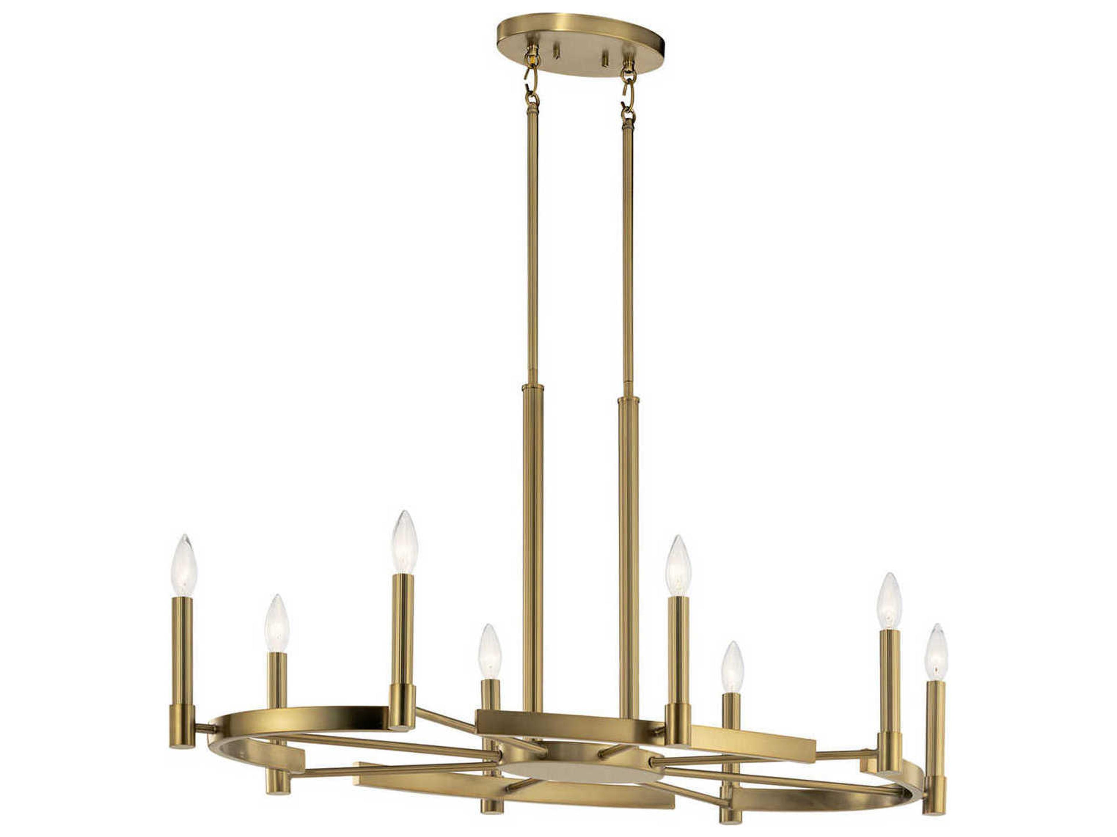 Kichler Tolani 8-Light Brushed Natural Brass Island Pendant
