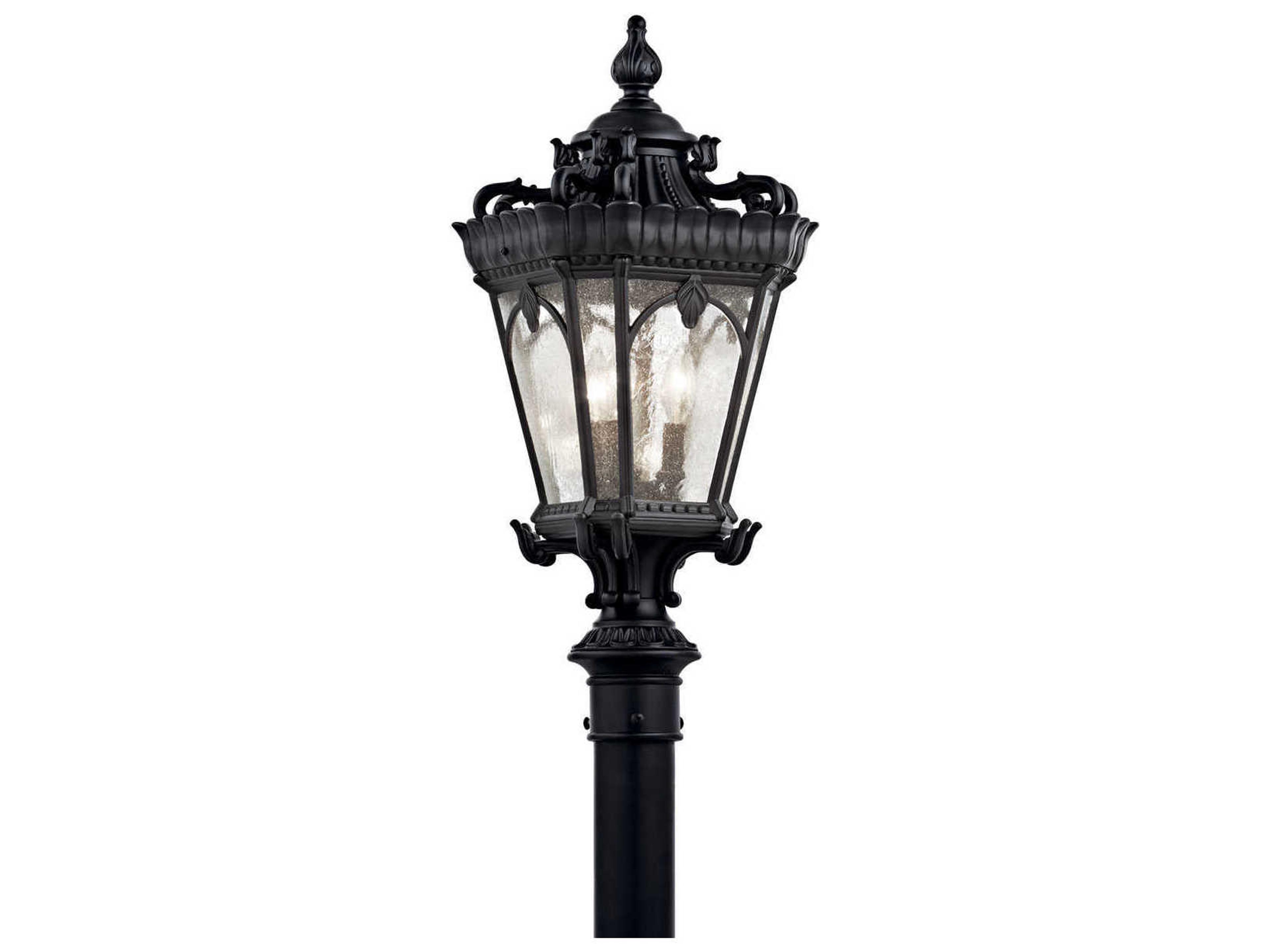 Kichler Tournai 3 - Light Glass Outdoor Post Light