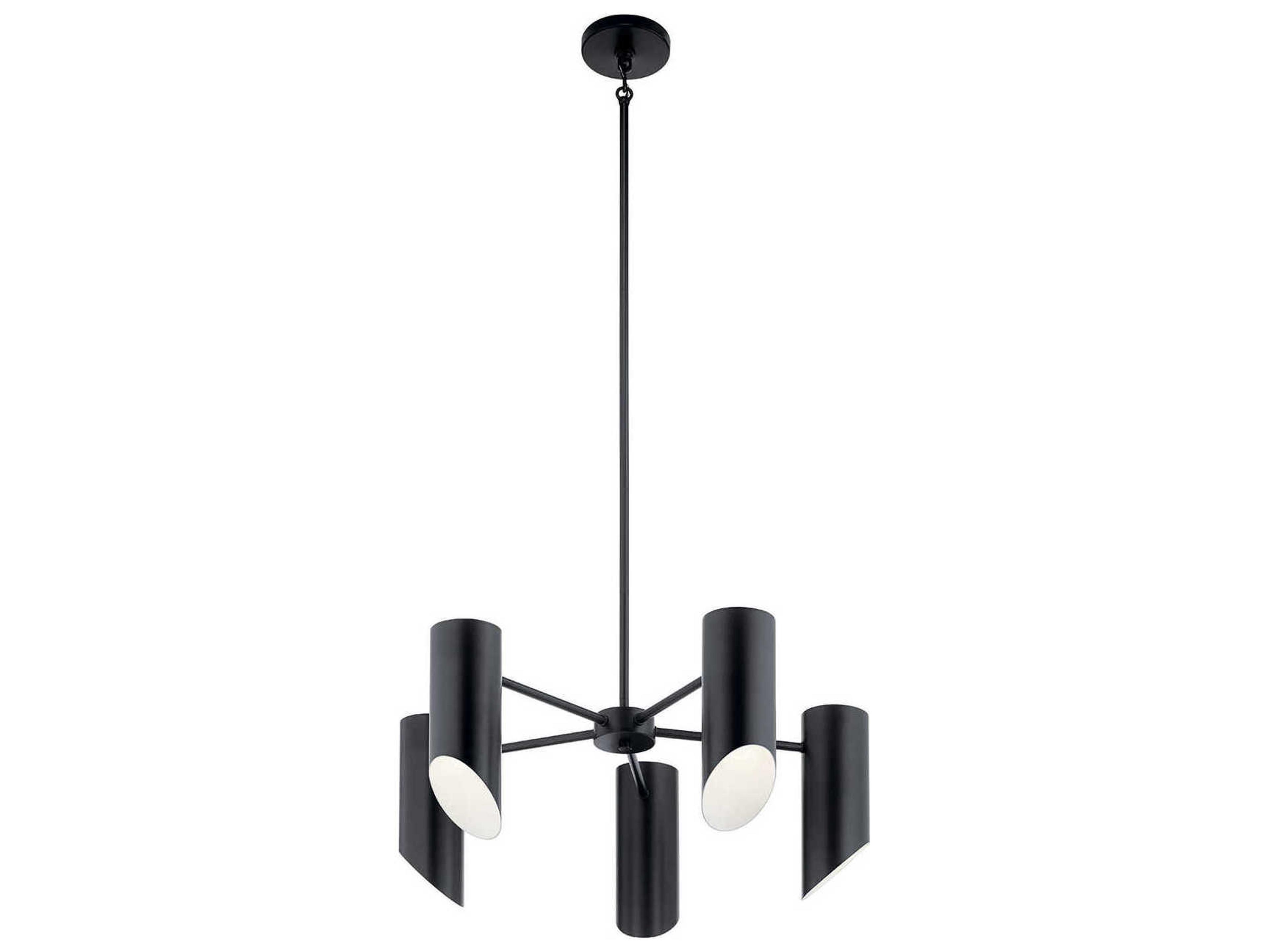 Kichler Trentino 5-Light Black Cylinder Chandelier