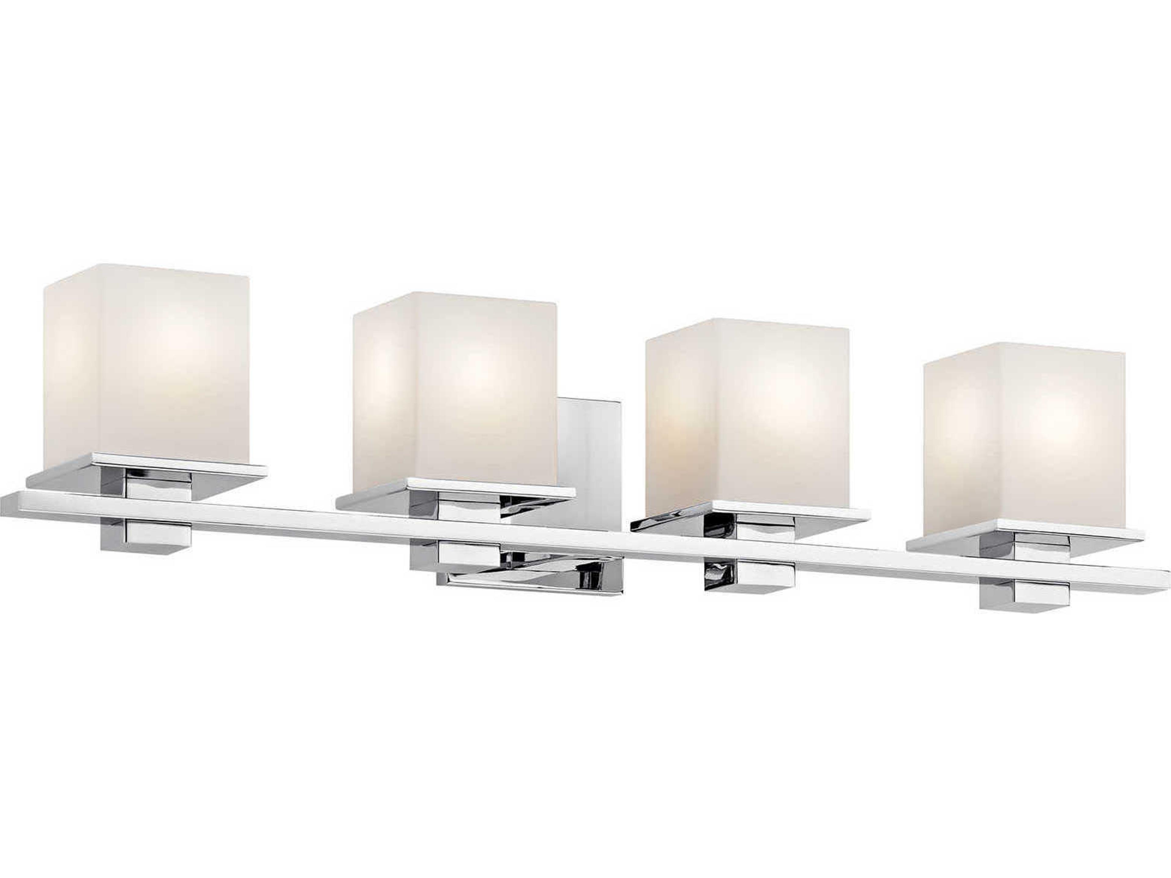 Kichler Tully 4-Light Chrome Glass Vanity Light