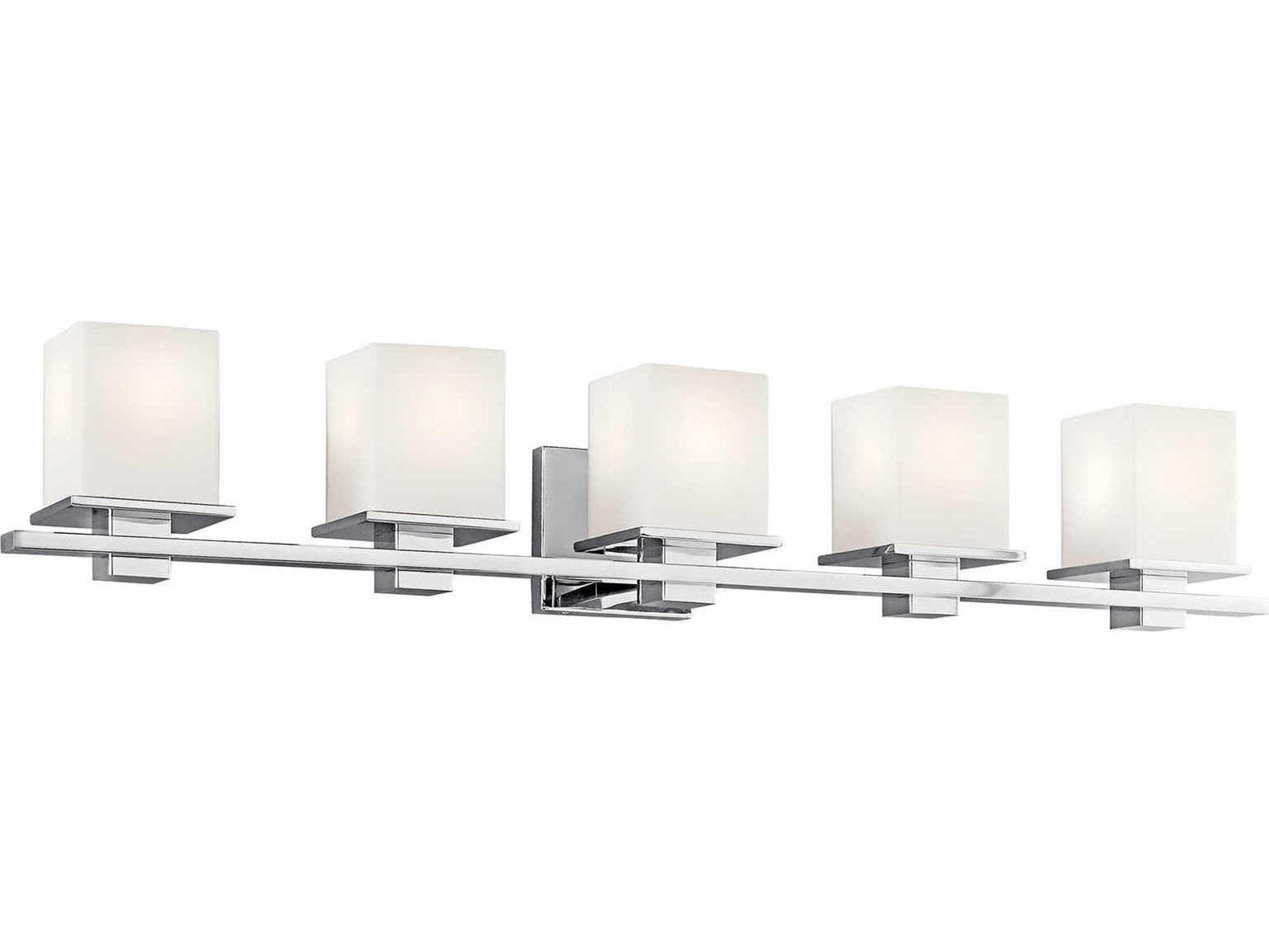 Kichler Tully 5-Light Chrome Glass Vanity Light
