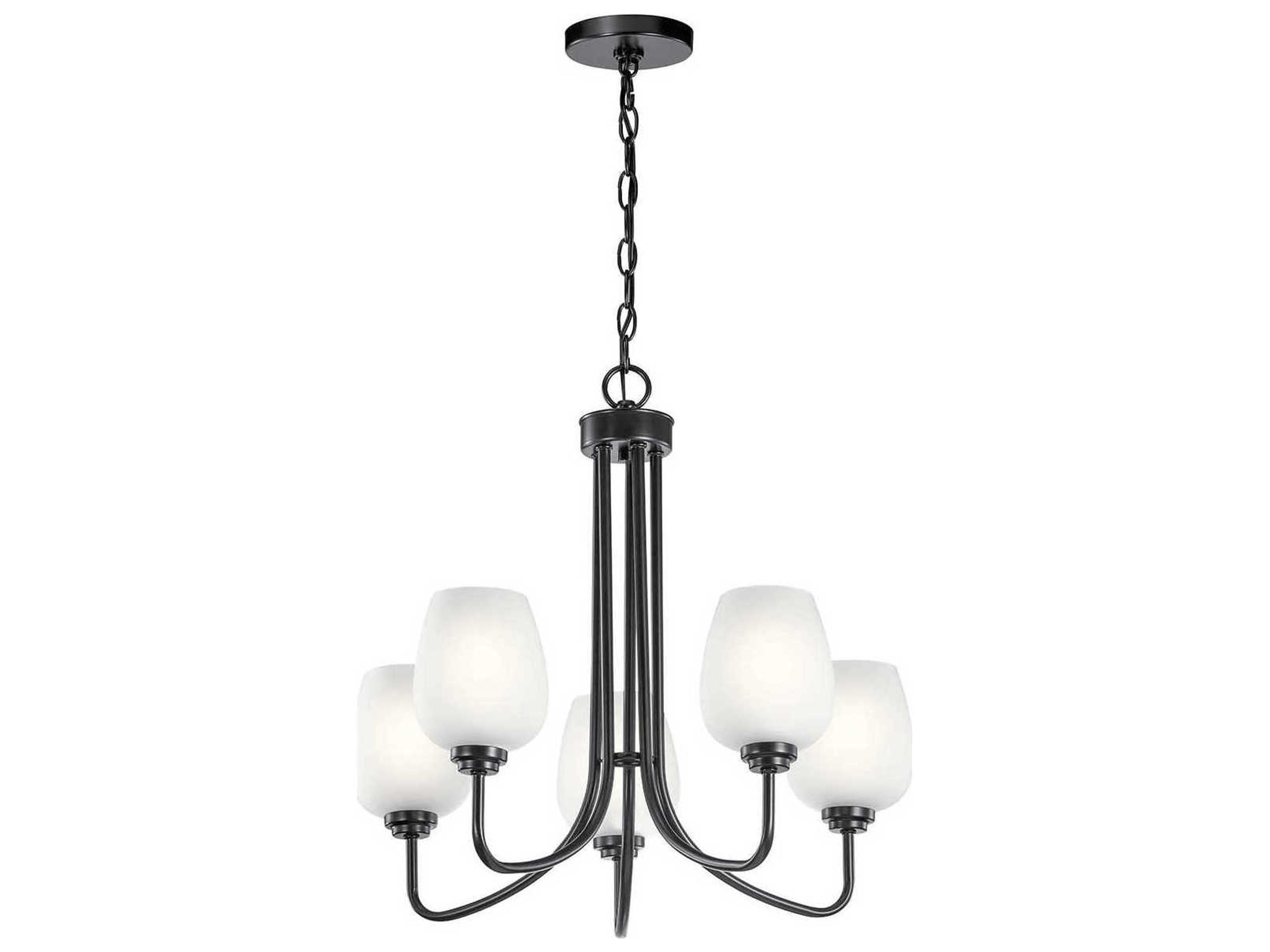 Kichler Valserrano 5-Light Black Glass Geometric Chandelier
