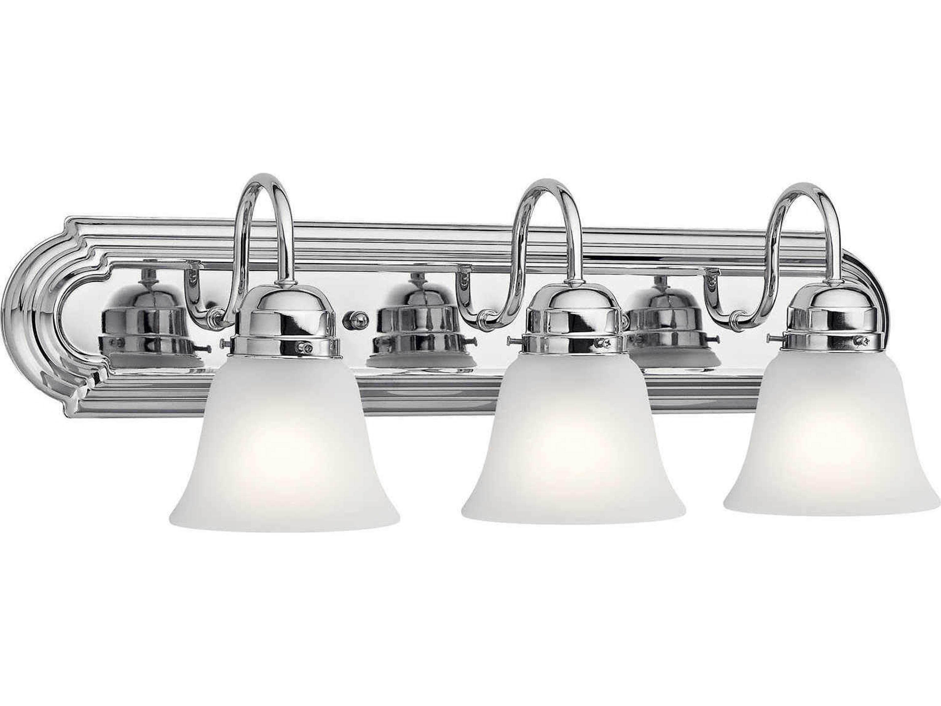 Kichler 3-Light Chrome Glass Vanity Light