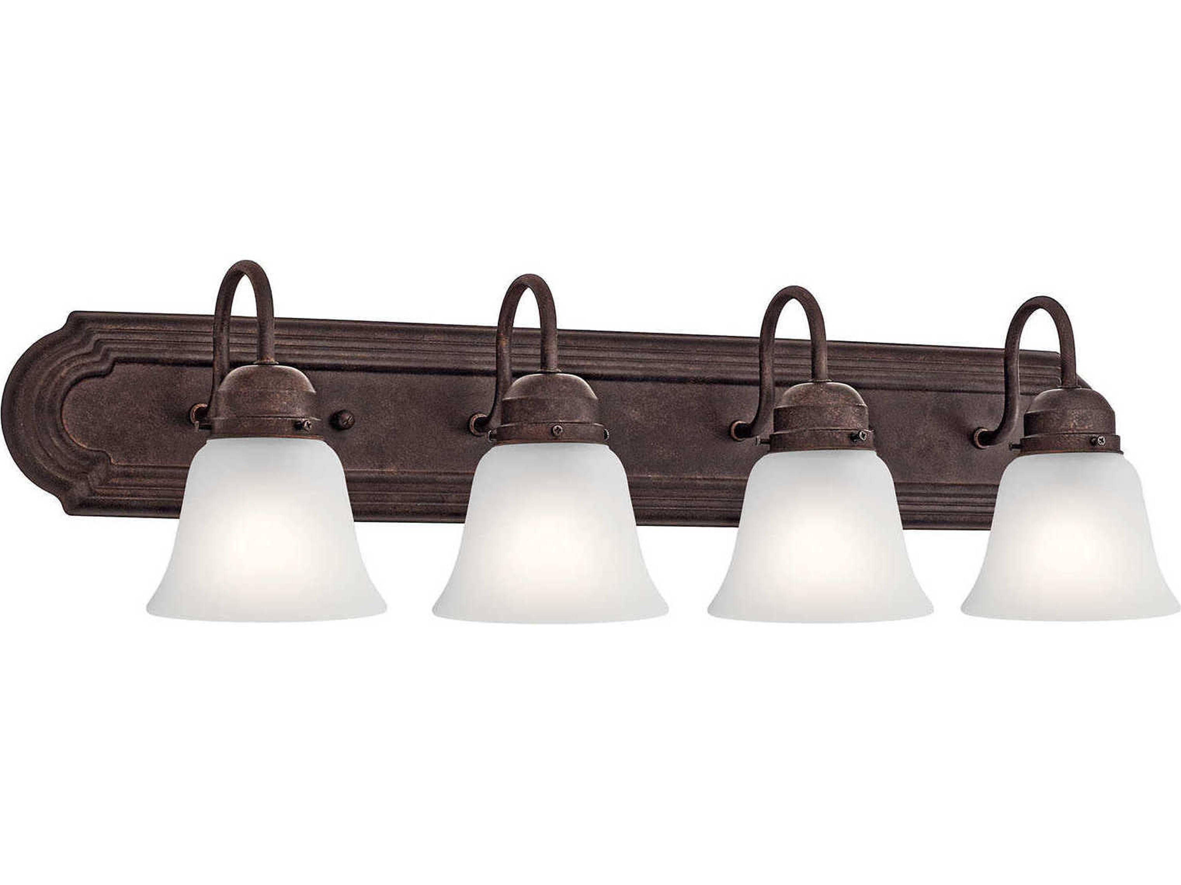 Kichler 4-Light Tannery Bronze Glass Vanity Light