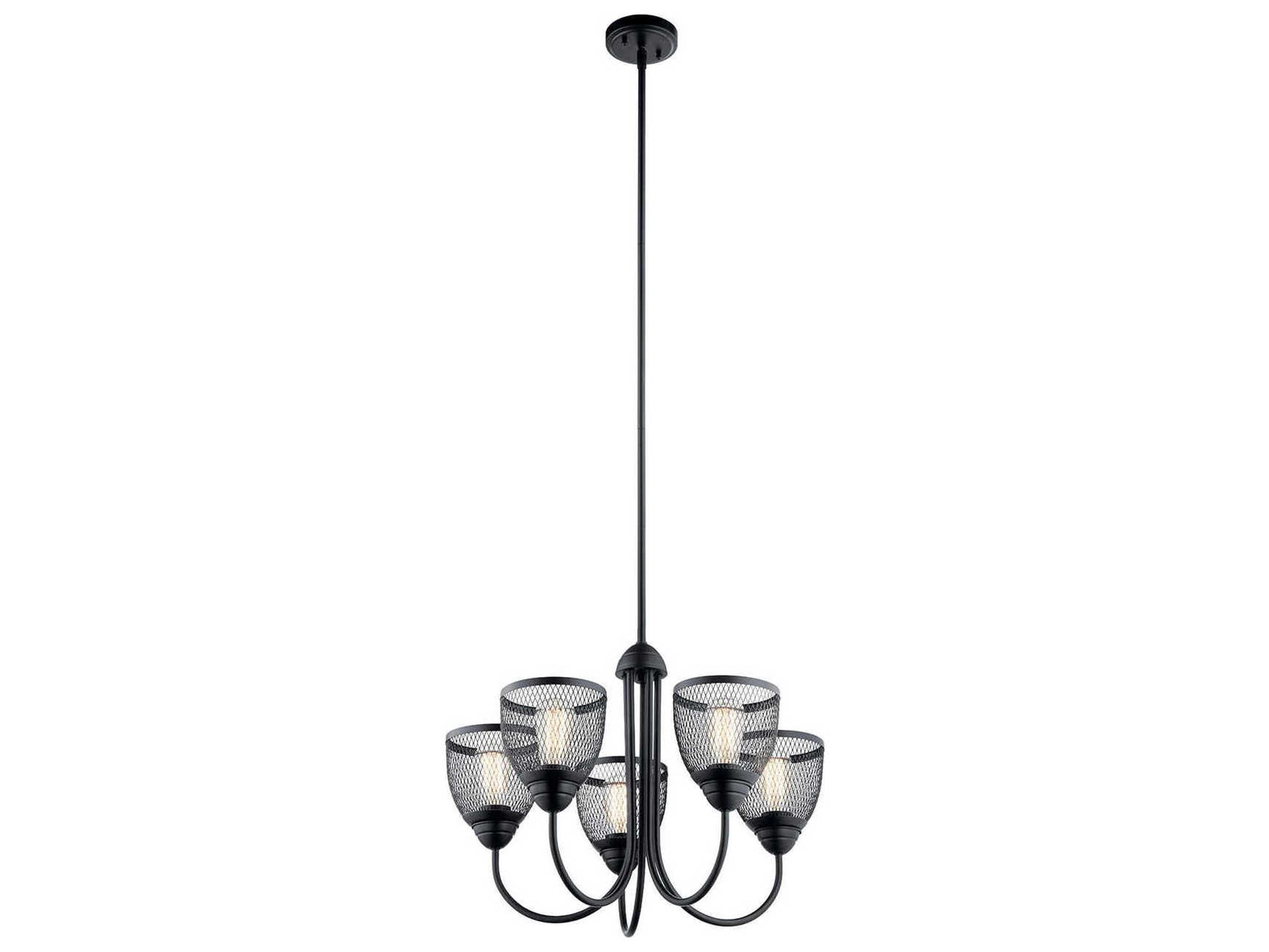 Kichler Voclain 5-Light Black Bell Chandelier