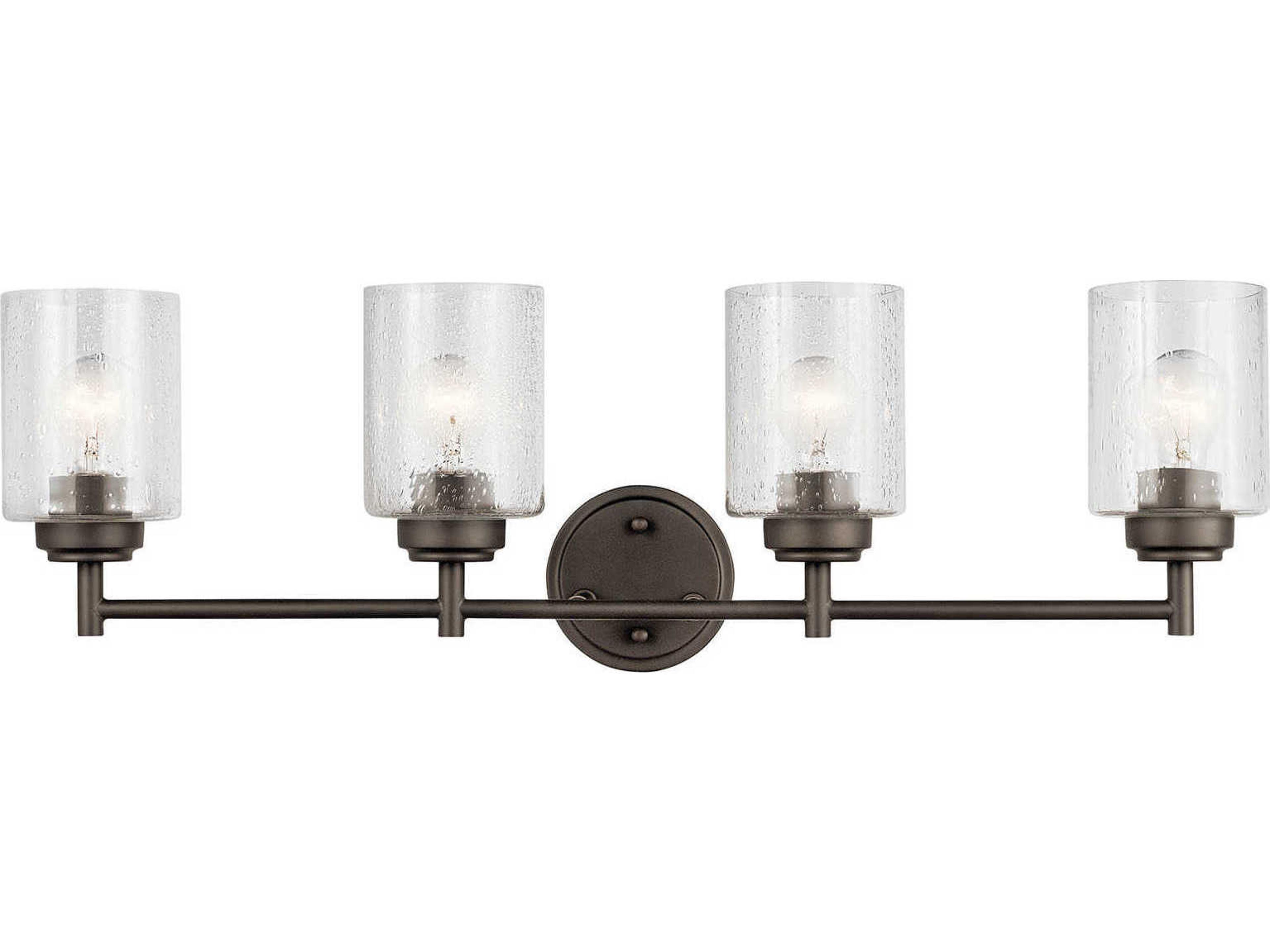 Kichler Winslow 4-Light Olde Bronze Glass Vanity Light
