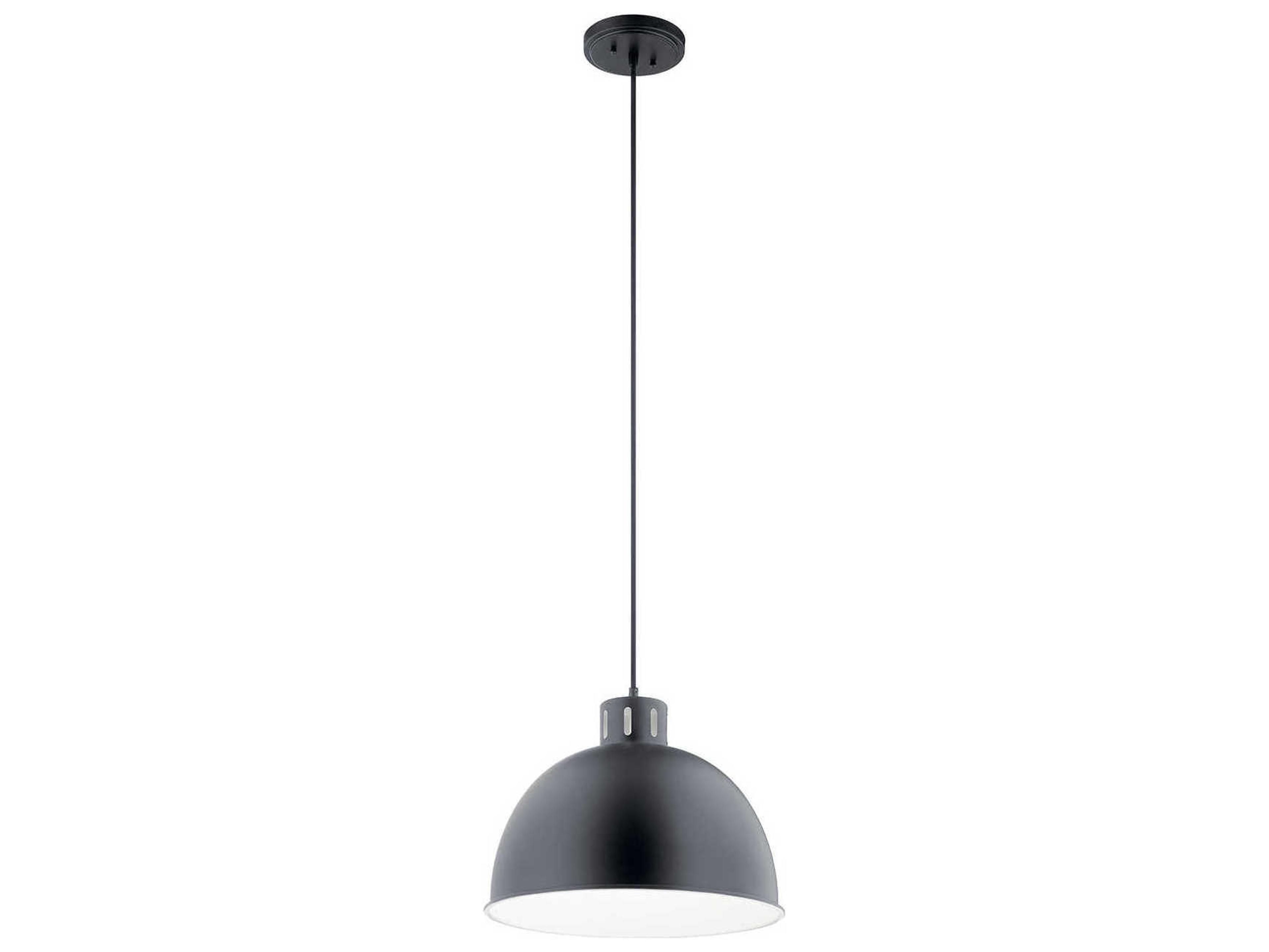 Kichler Zailey 1-Light Black Dome Pendant