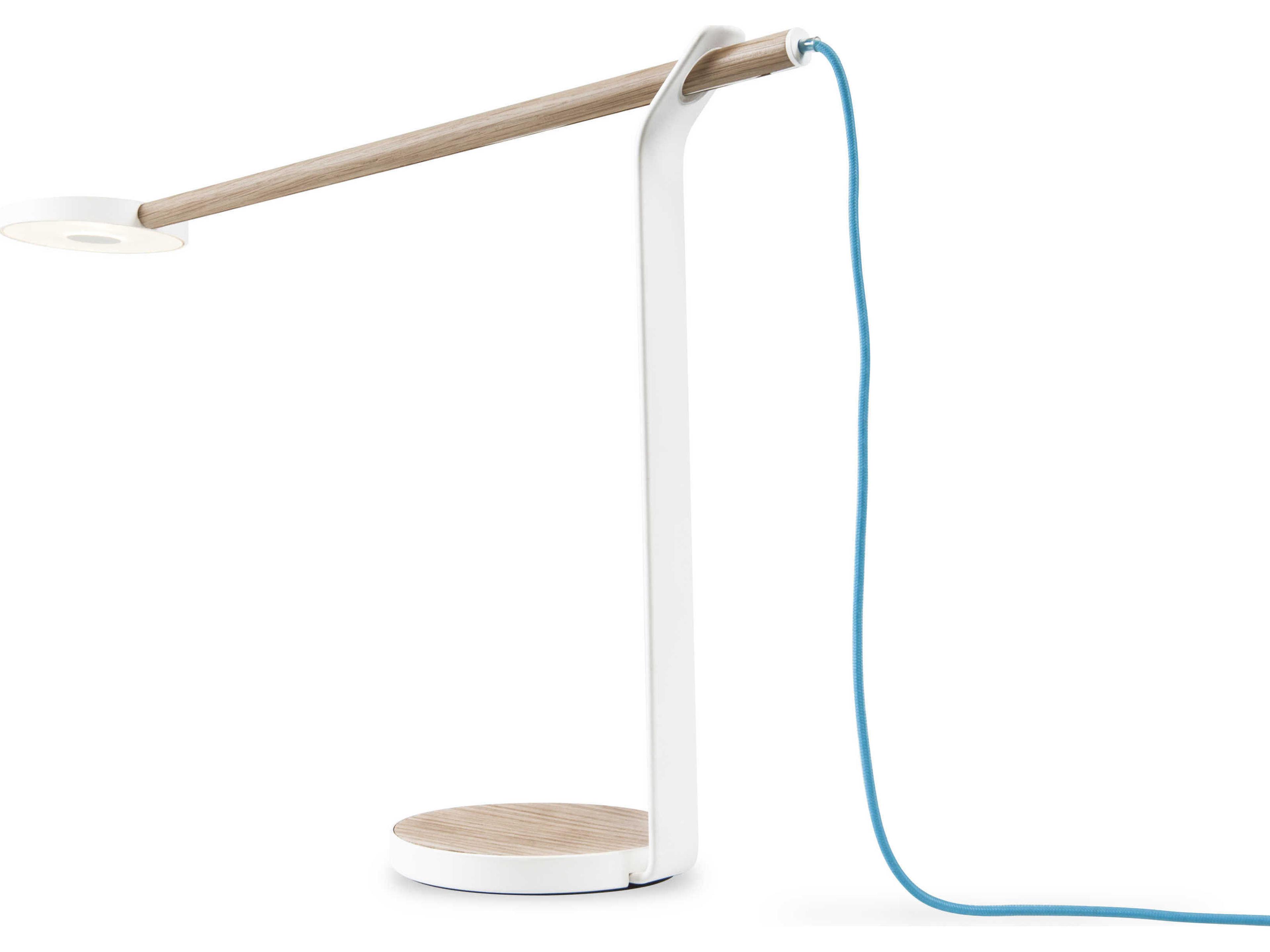 Koncept Gravy LED White Oak Matte Brown Desk Lamp