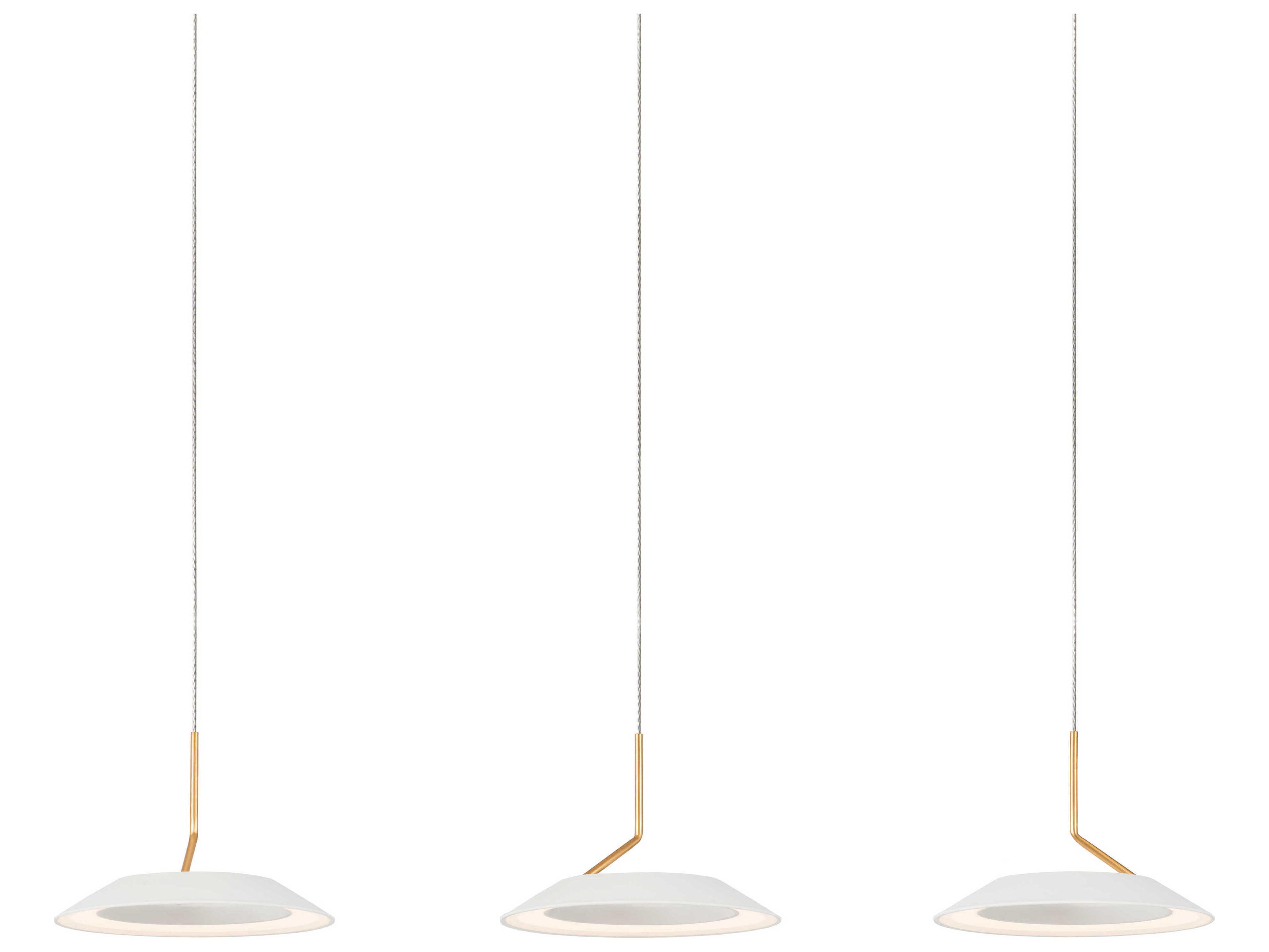 Koncept Royyo 3-Light Matte White Gold LED Round Island Pendant