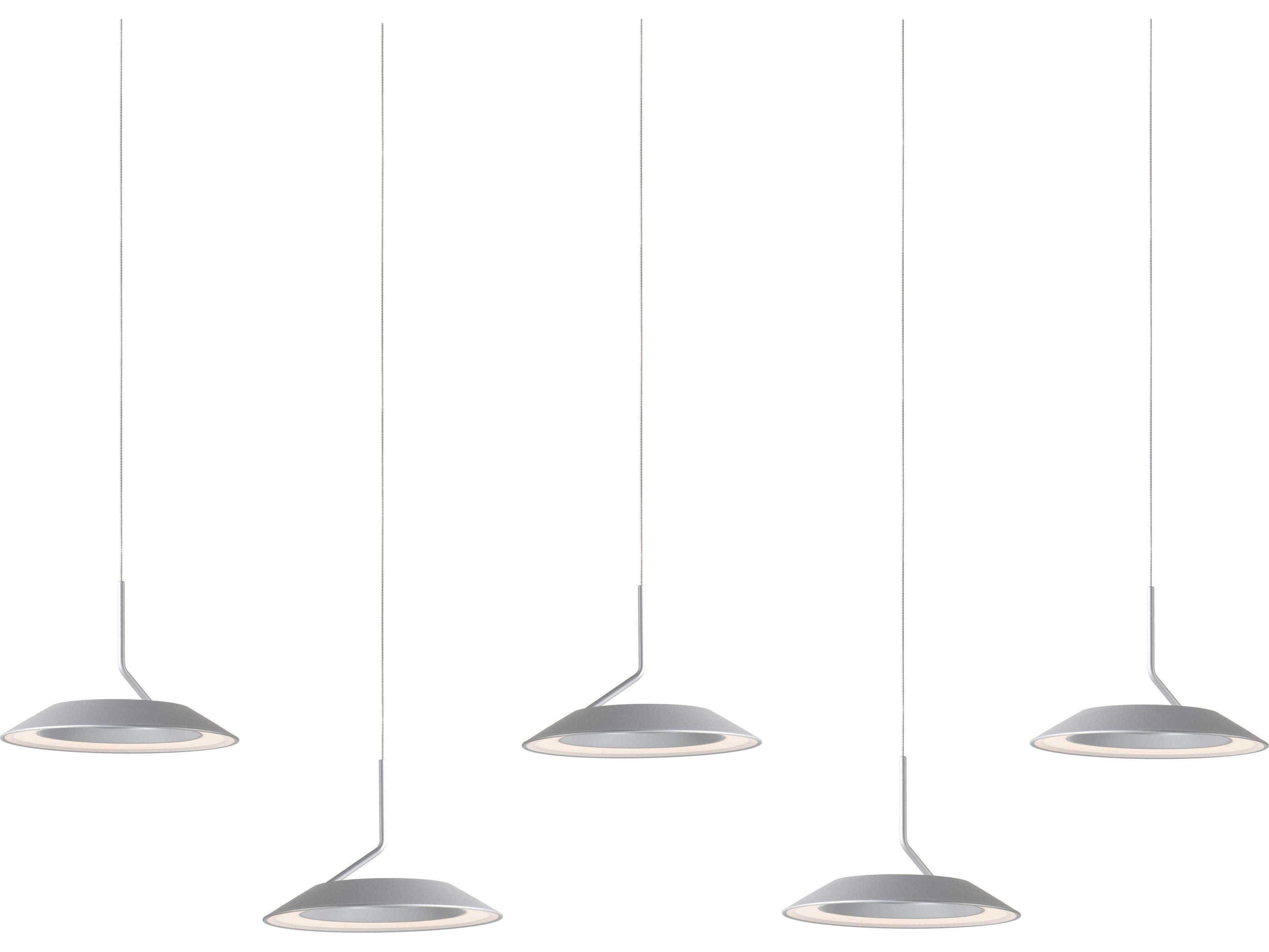 Koncept Royyo 5-Light Silver LED Round Island Pendant