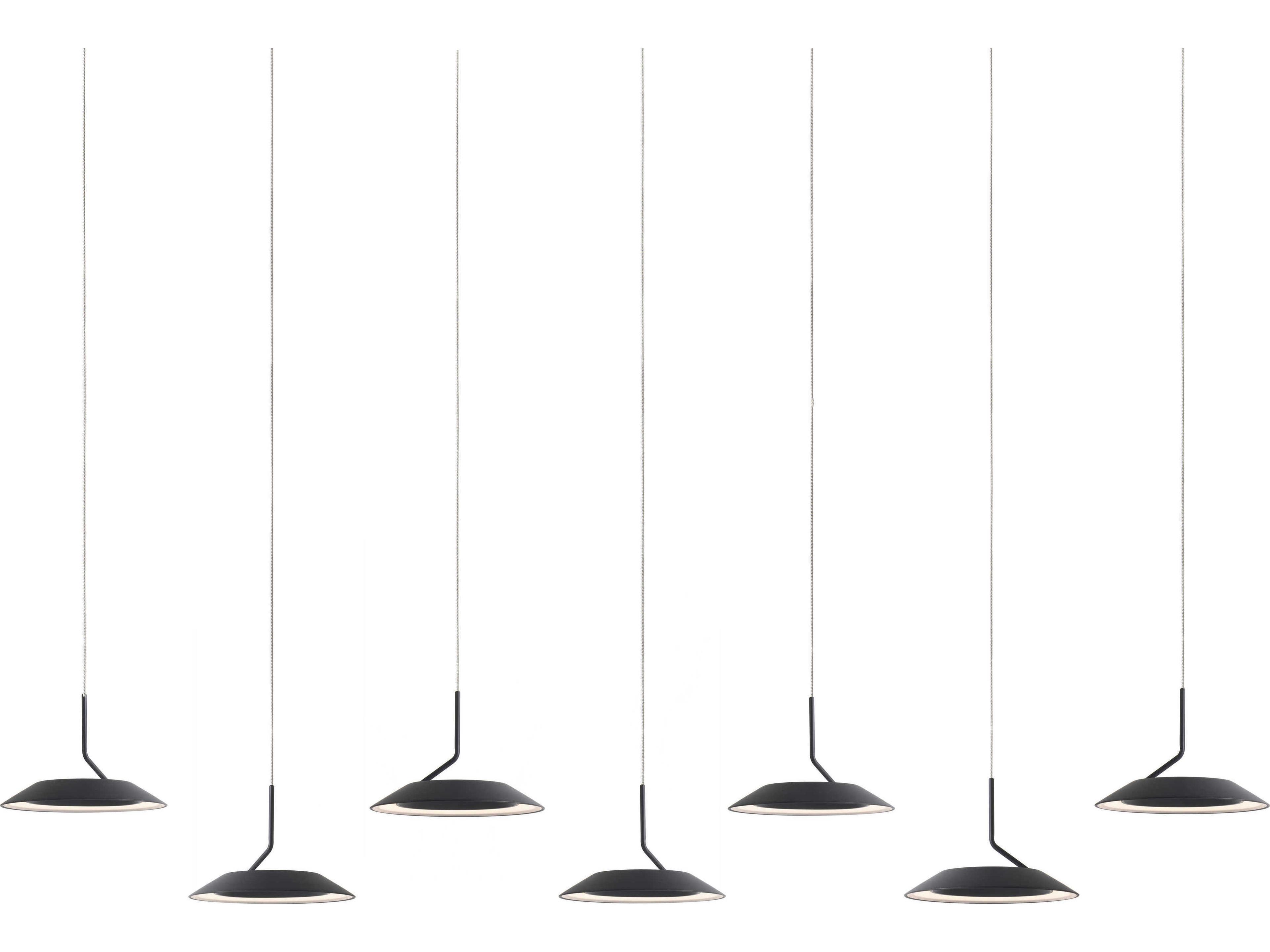 Koncept Royyo 7-Light Matte Black LED Round Island Pendant
