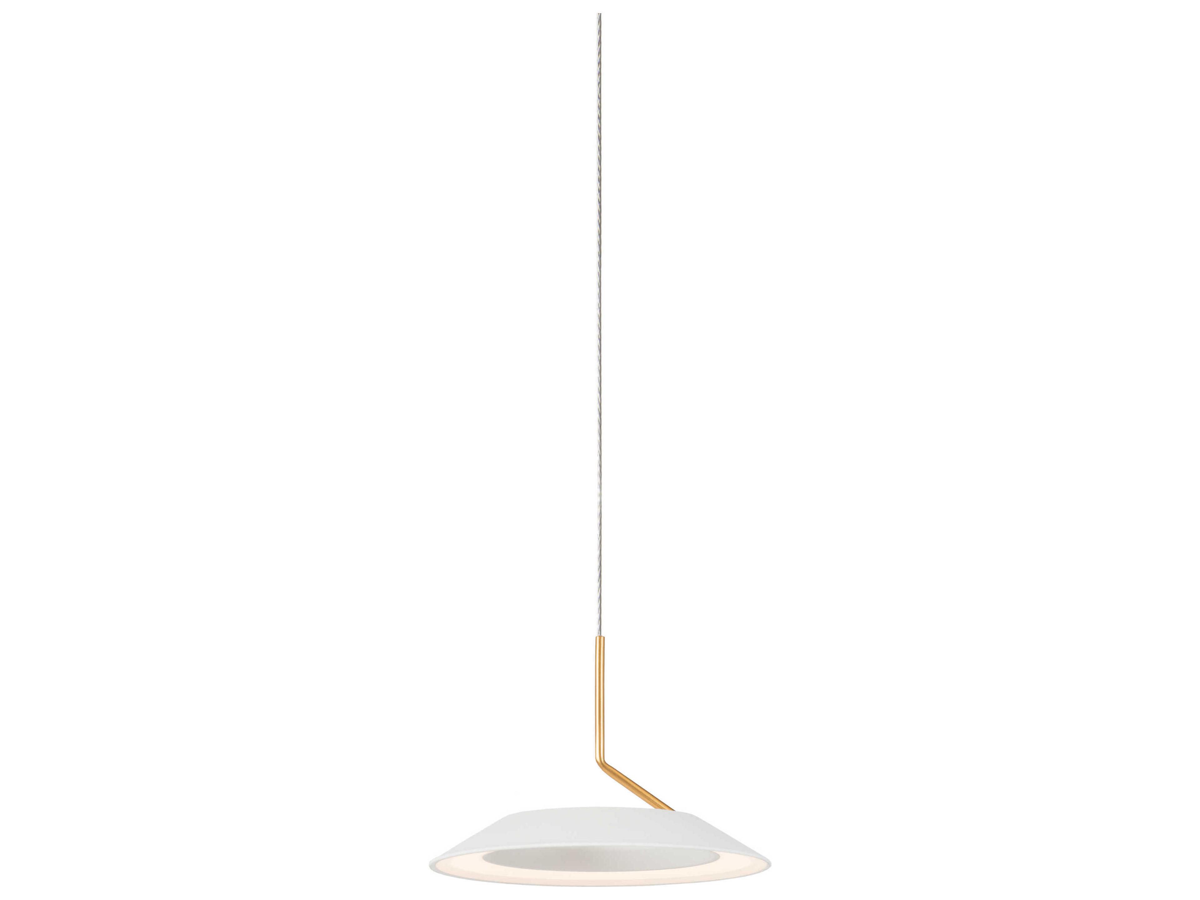 Koncept Royyo 1-Light Matte White Gold LED Round Mini Pendant