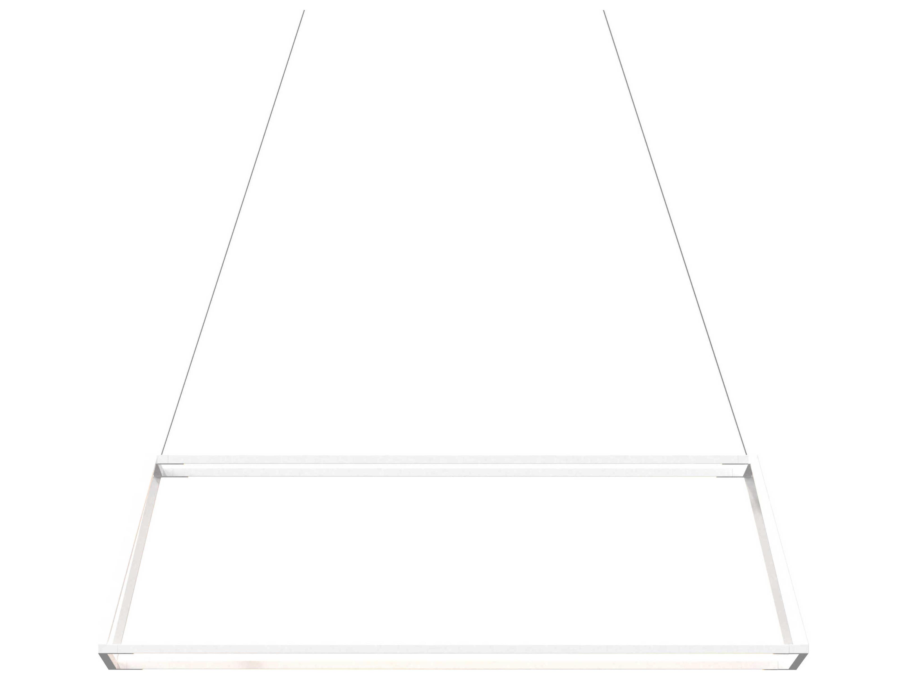 Koncept Z-bar Matte White LED Geometric Linear Island Pendant