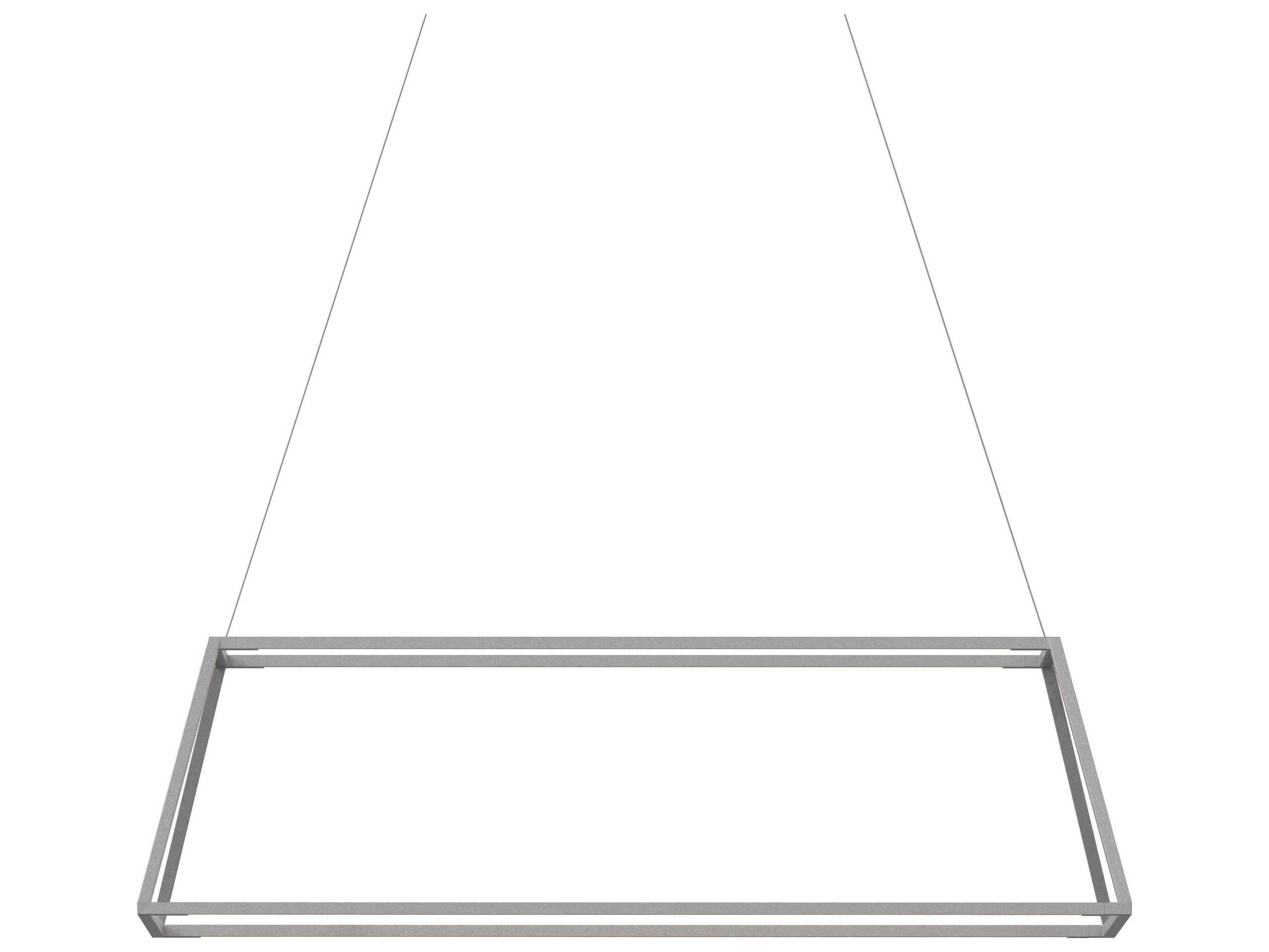 Koncept Z-bar Silver LED Geometric Linear Island Pendant