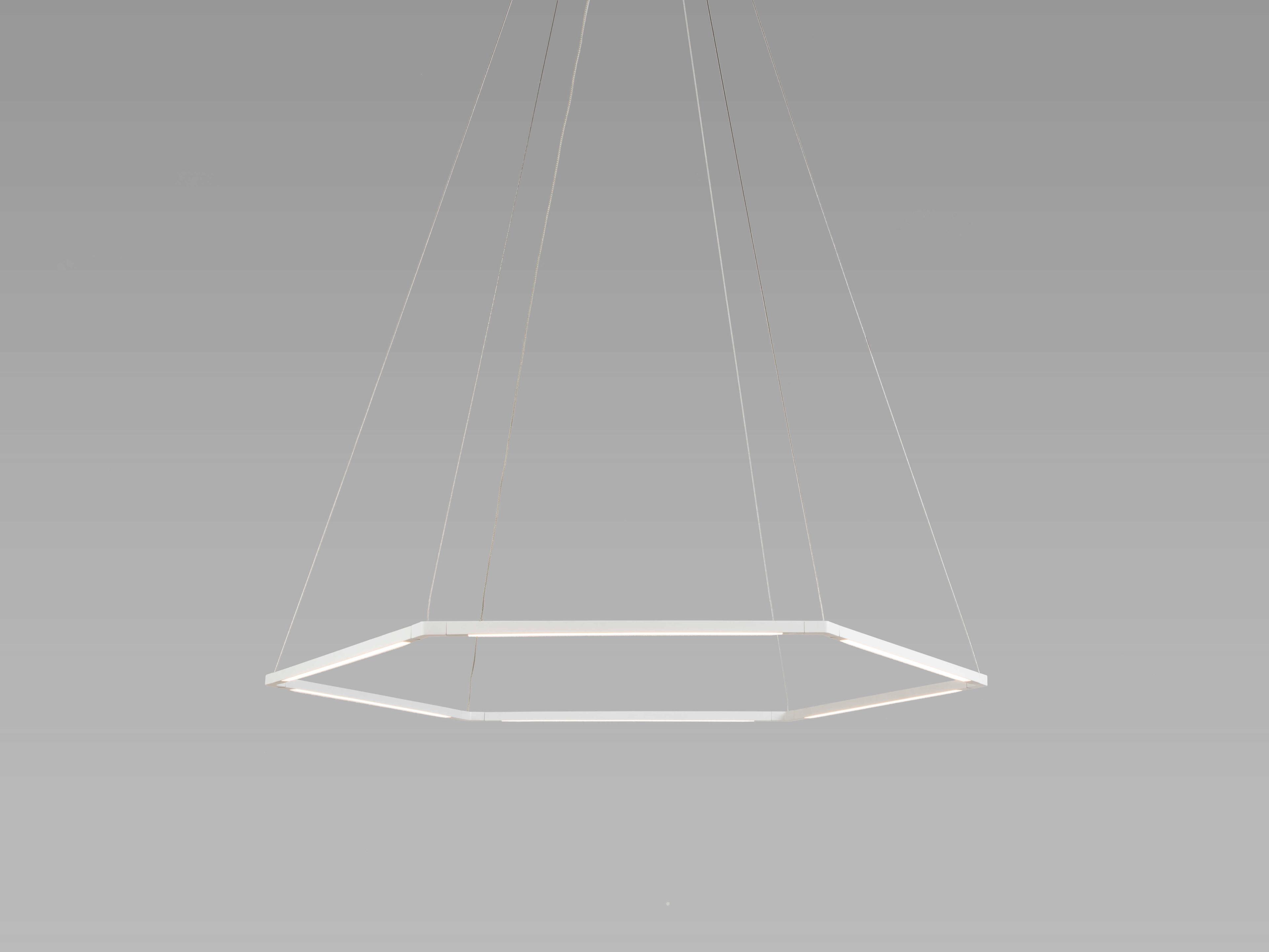 Koncept Z-bar Matte White LED Geometric Linear Pendant