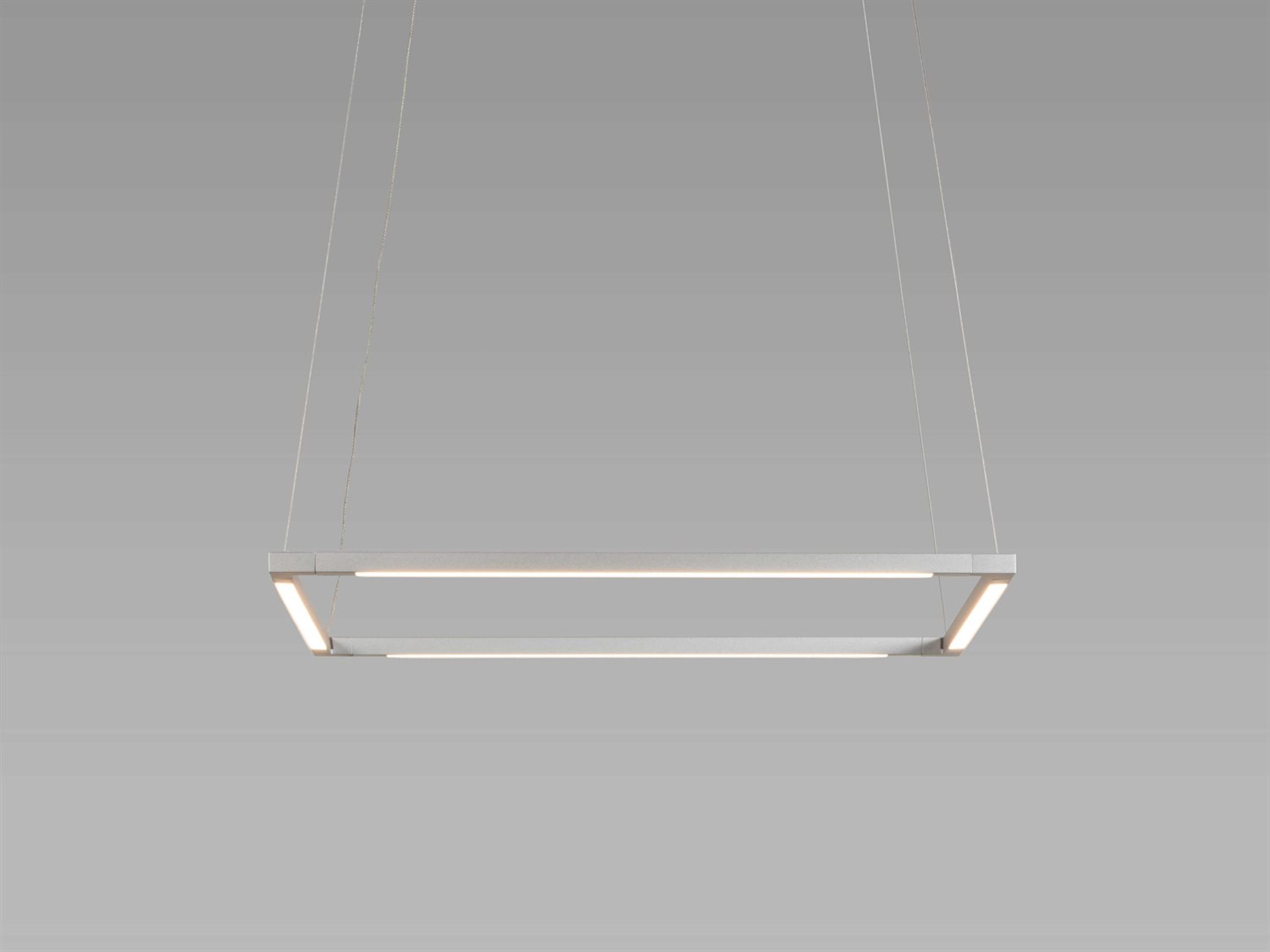 Koncept Z-bar Matte White LED Geometric Linear Pendant