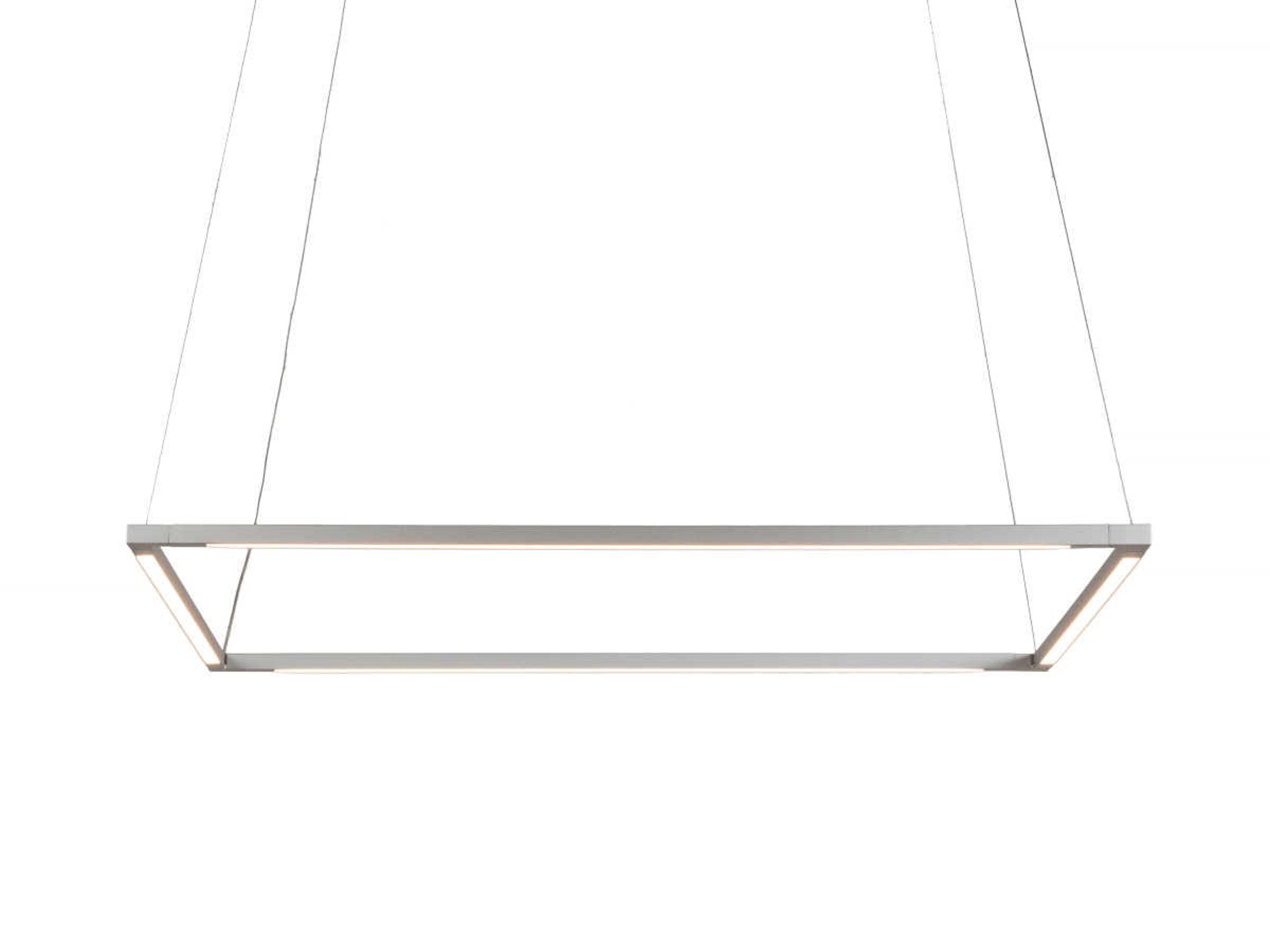 Koncept Z-bar Silver LED Geometric Linear Pendant