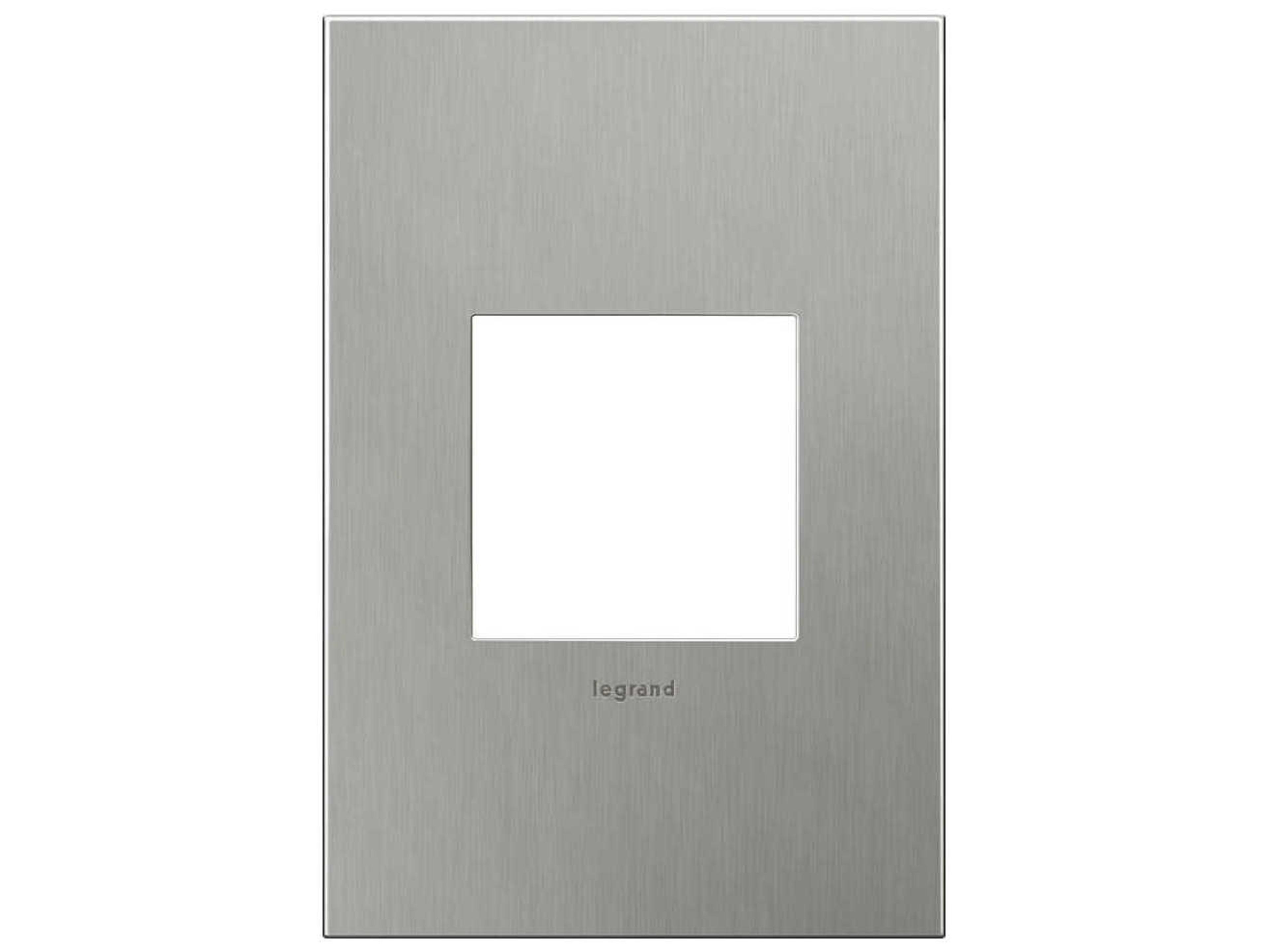 Legrand Cast Metals Brushed Stainless Steel One-Gang Wall Plate