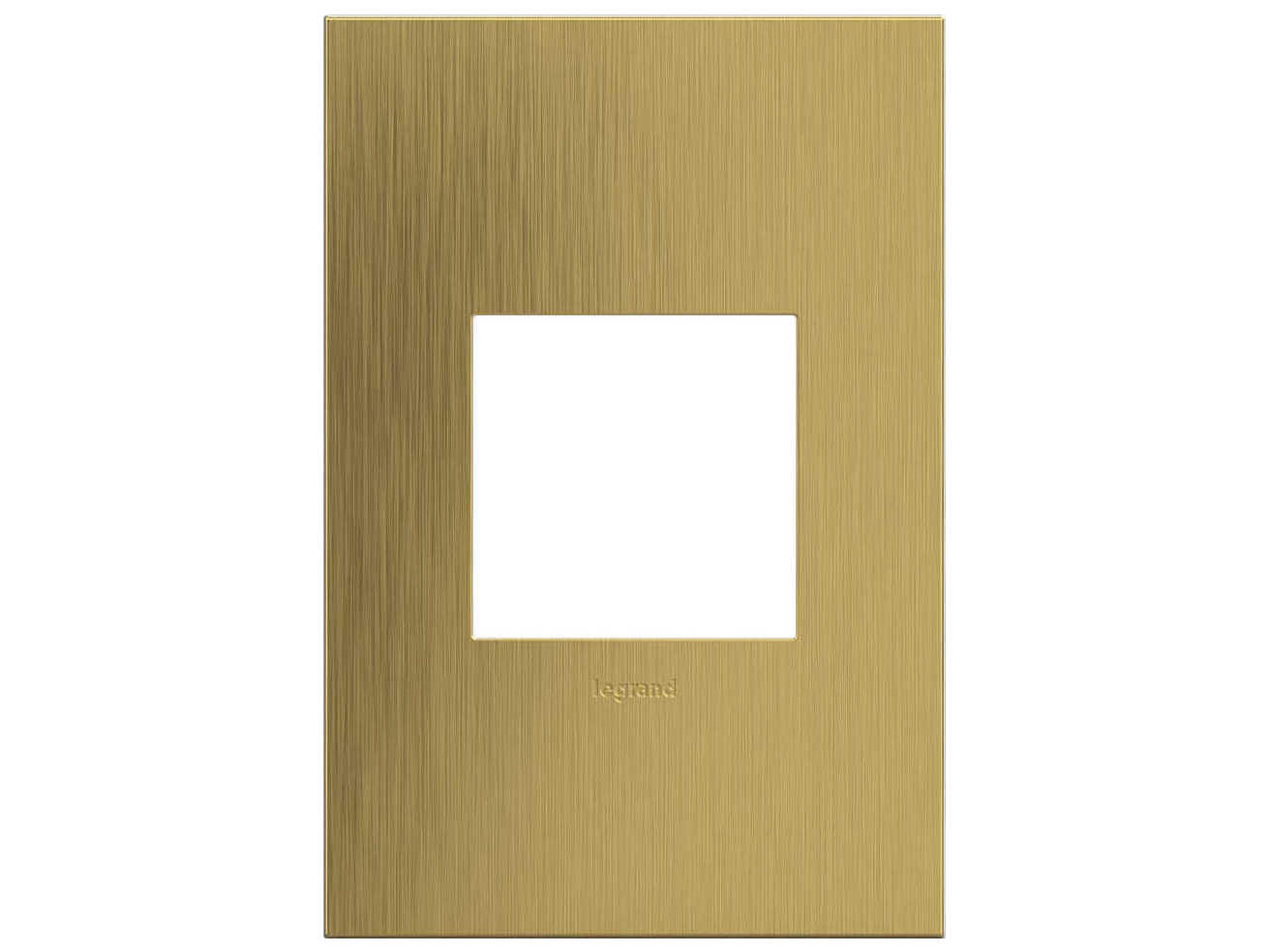 Legrand Cast Metals Brushed Satin Brass One-Gang Wall Plate