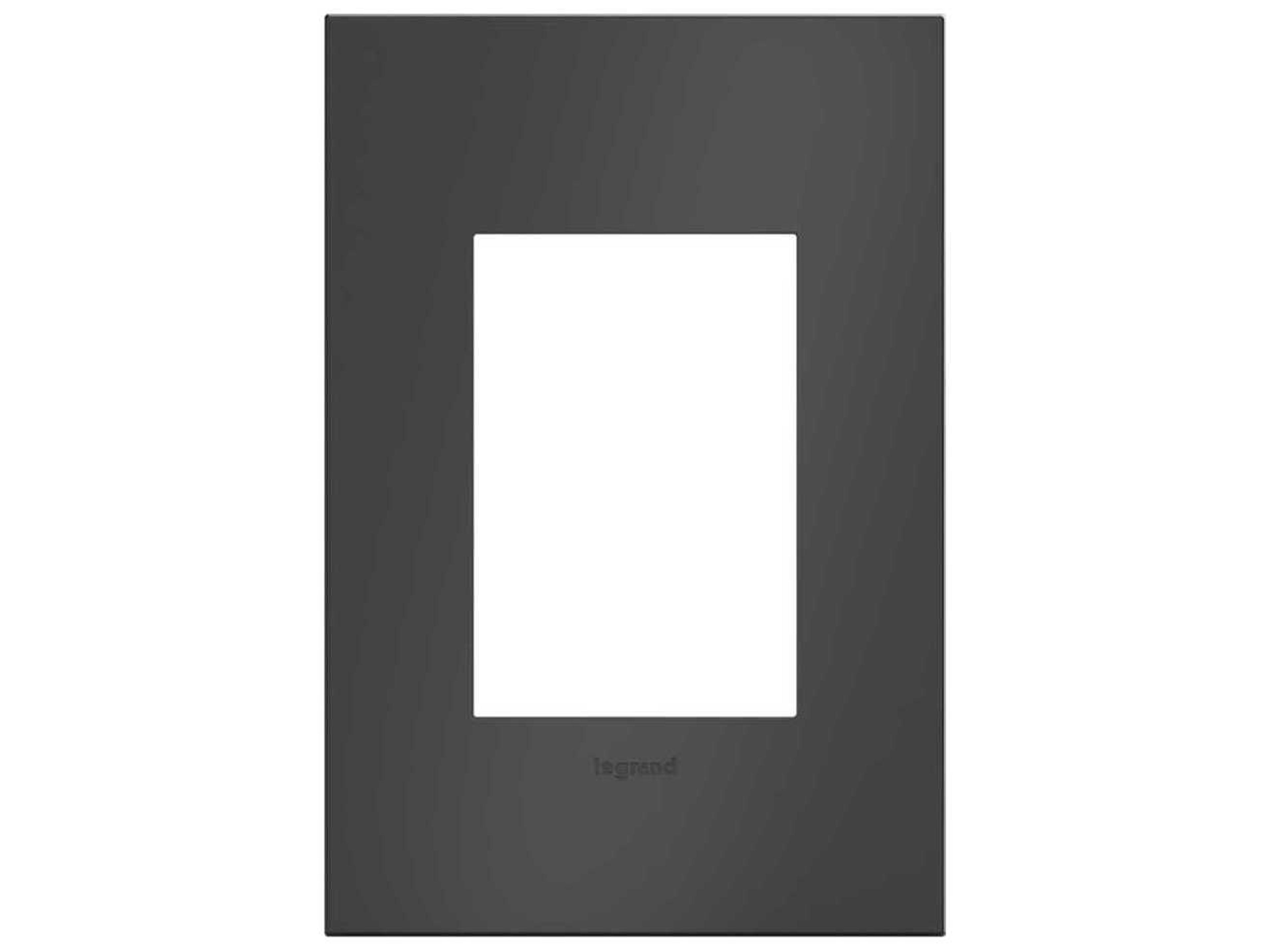 Legrand Cast Metals Satin Black One-Gang and Wall Plate