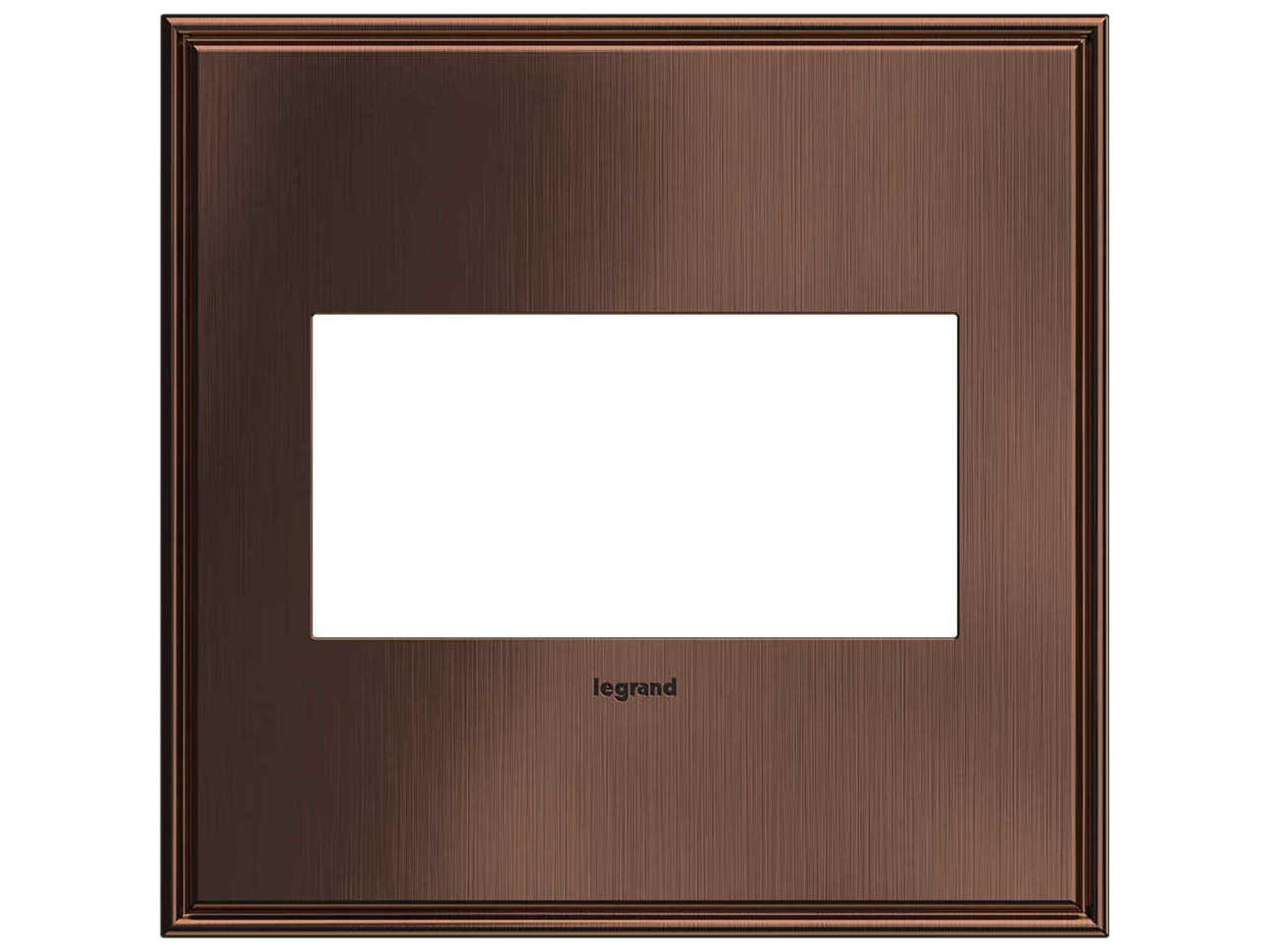 Legrand Cast Metals Matte Antique Copper Two-Gang Wall Plate
