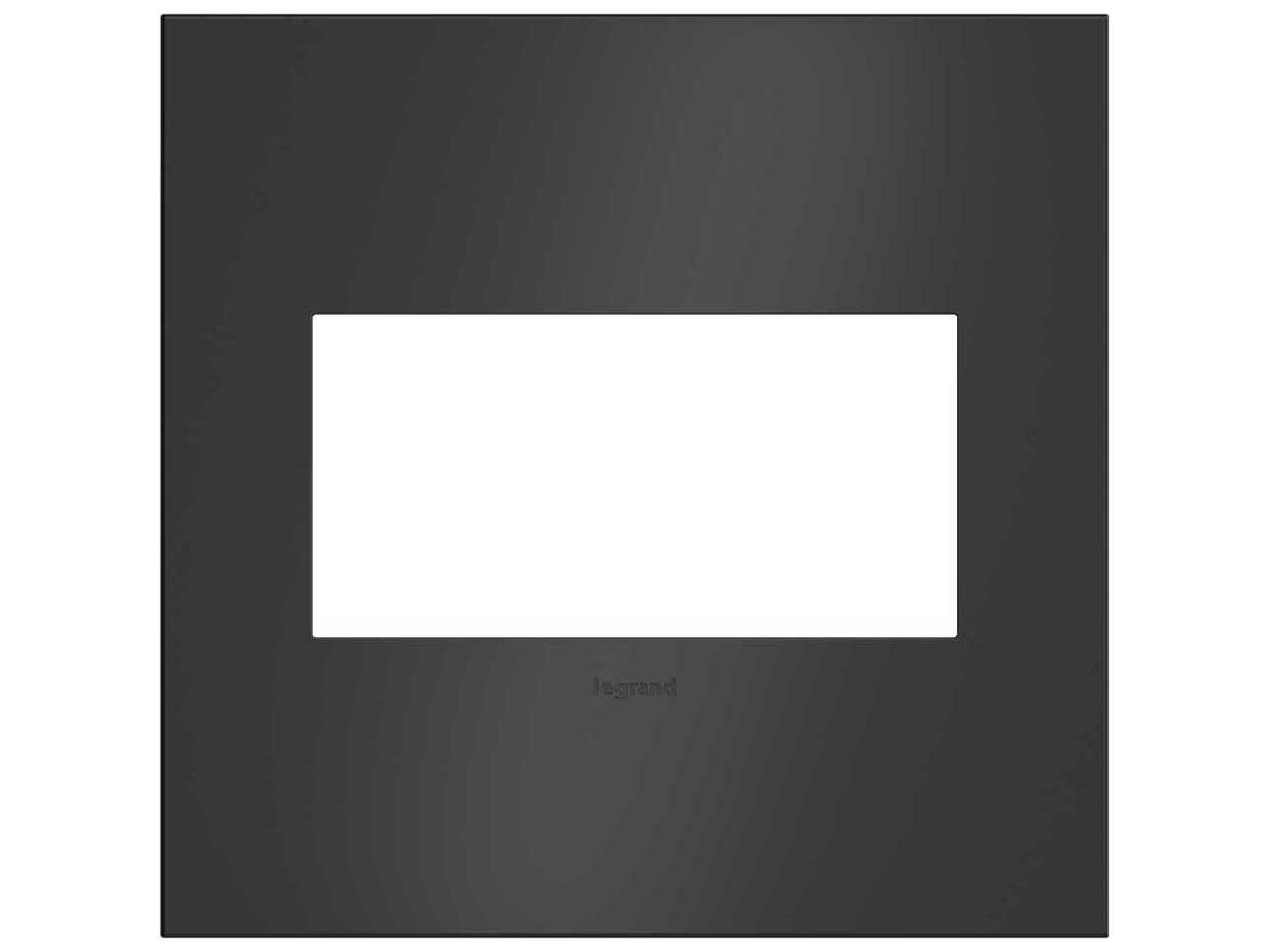 Legrand Cast Metals Satin Black Two-Gang Wall Plate