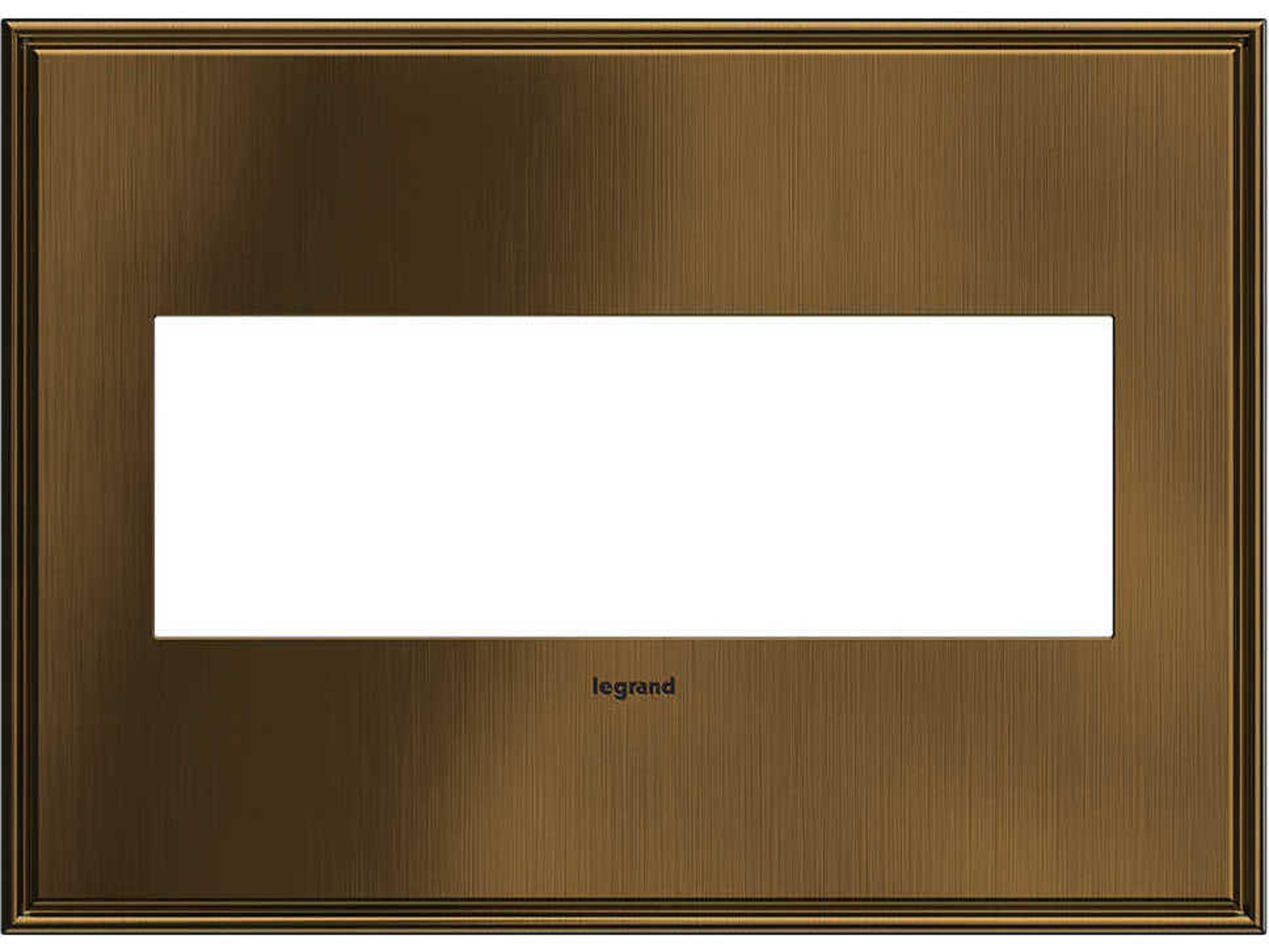Legrand Cast Metals Coffee Three-Gang Wall Plate