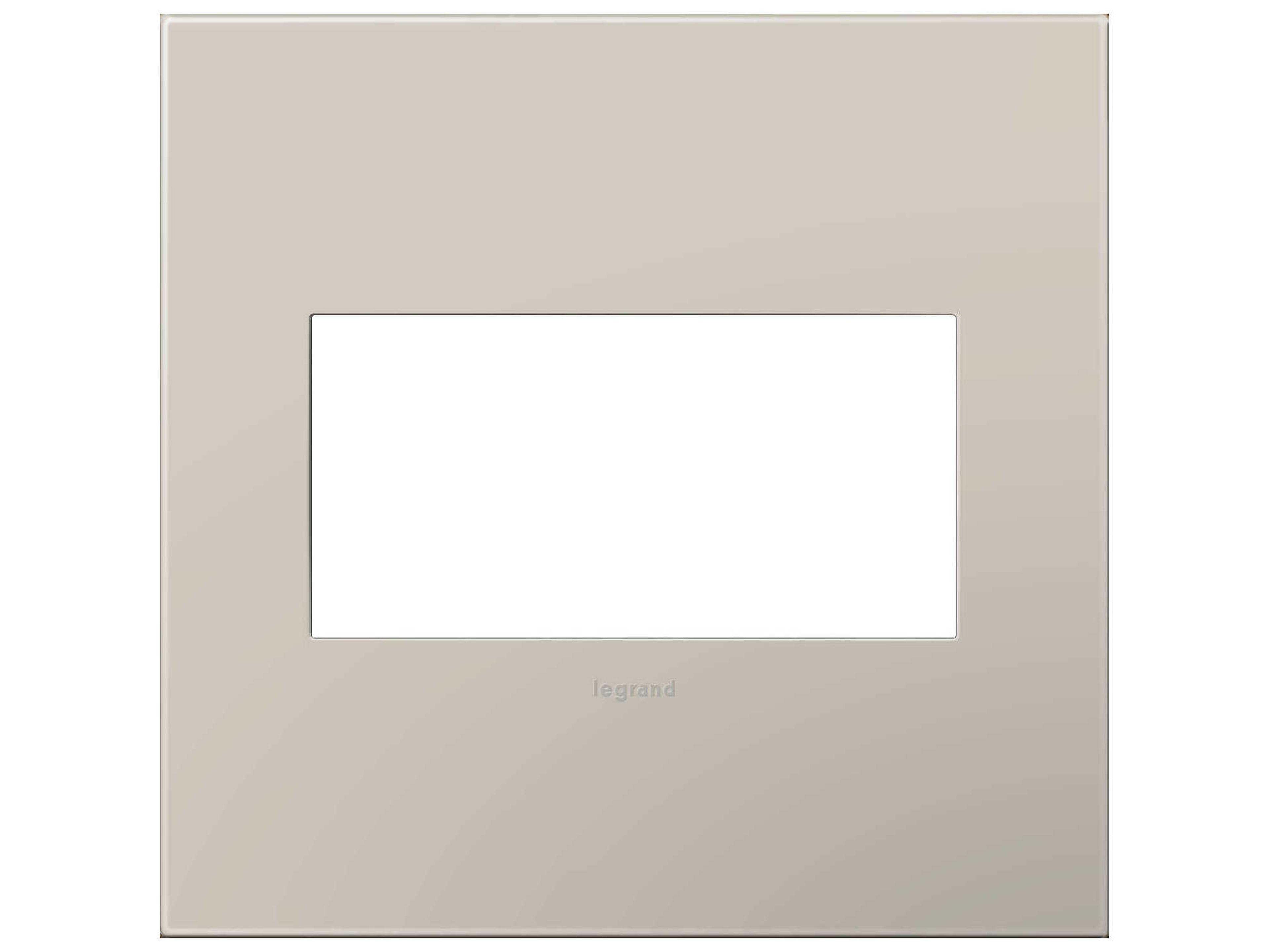 Legrand Plastics Greige Two-Gang Wall Plate