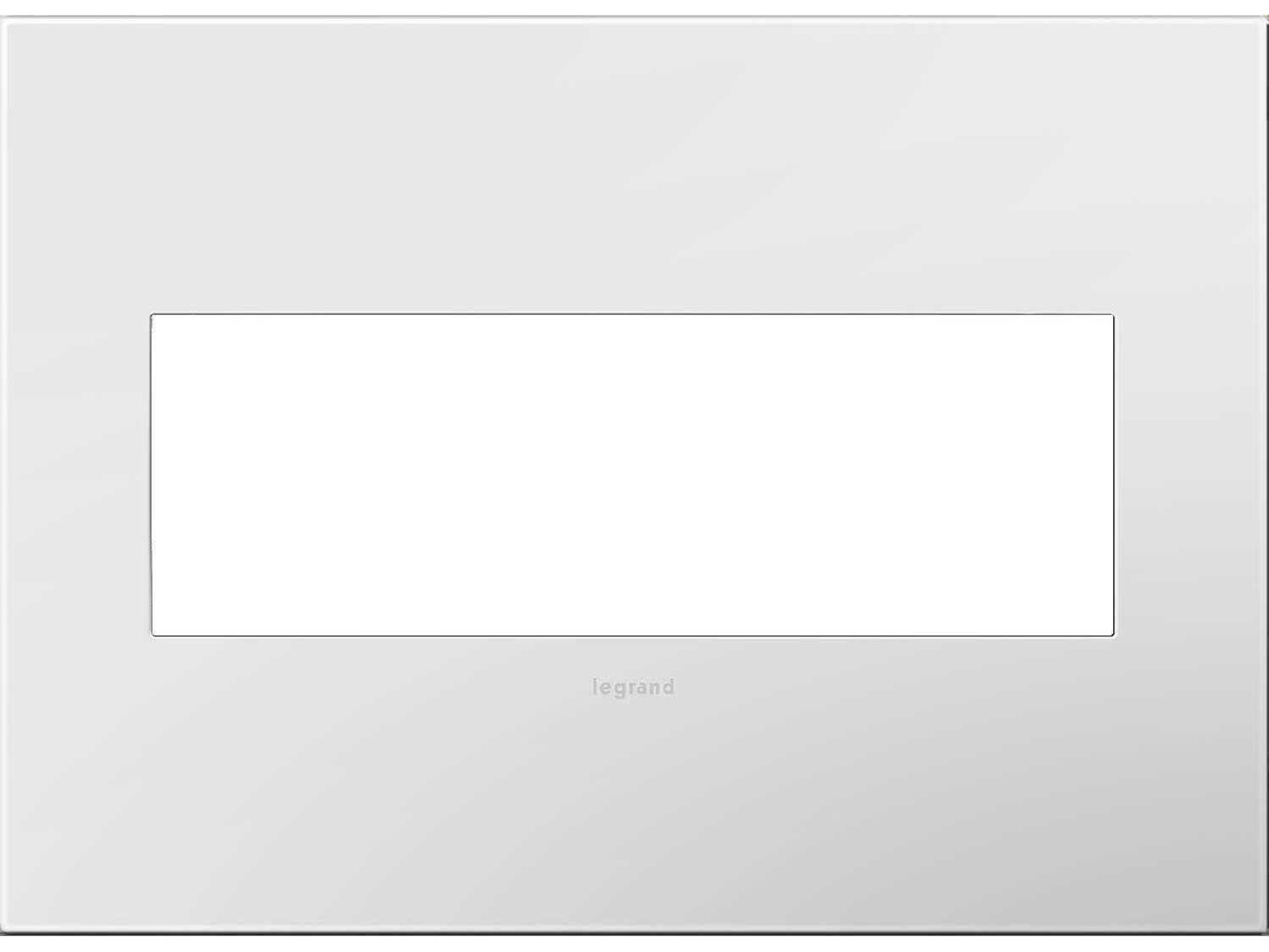 Legrand Plastics Gloss White-on-White Three-Gang Wall Plate