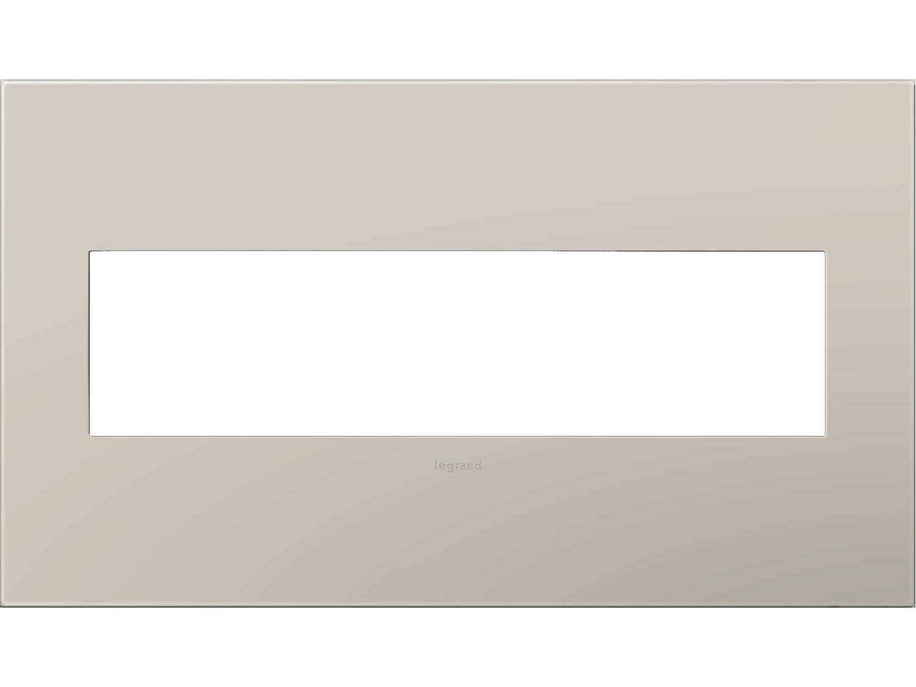 Legrand Plastics Greige Four-Gang Wall Plate