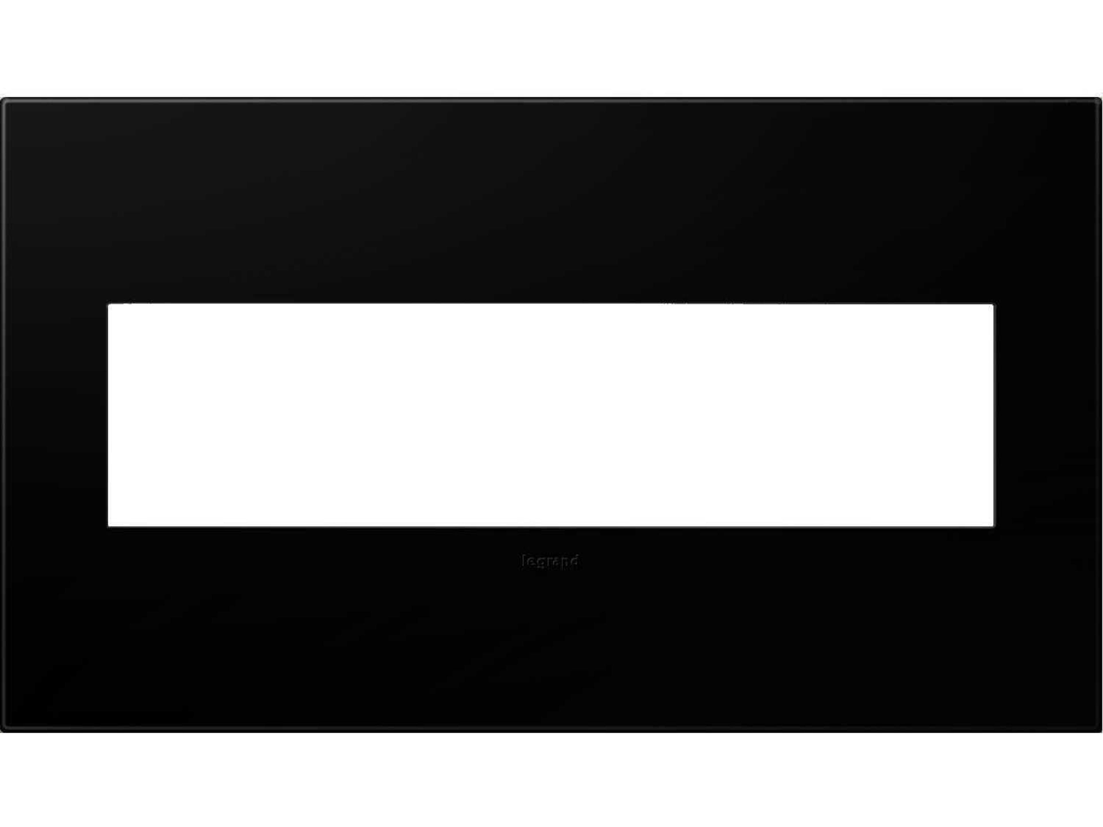 Legrand Plastics Black Ink Four-Gang Wall Plate