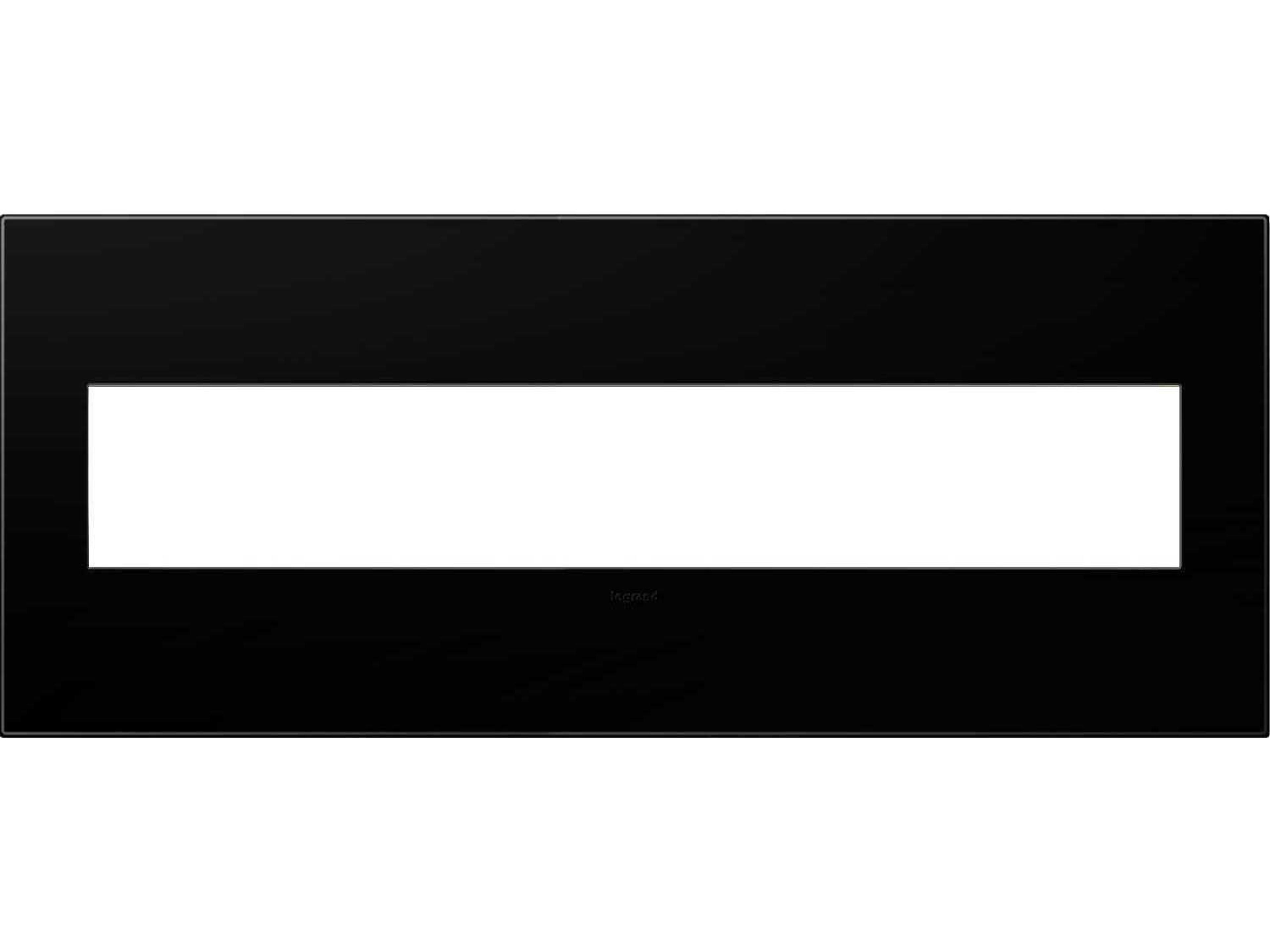 Legrand Plastics Black Ink Six-Gang Wall Plate