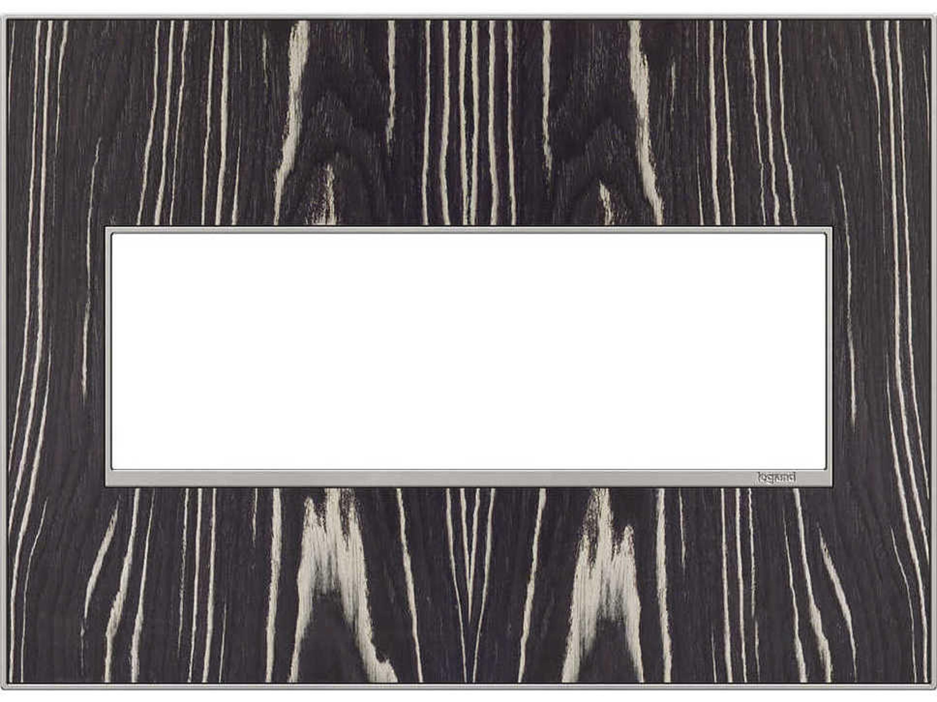 Legrand Real Materials Macassar Three-Gang Wall Plate