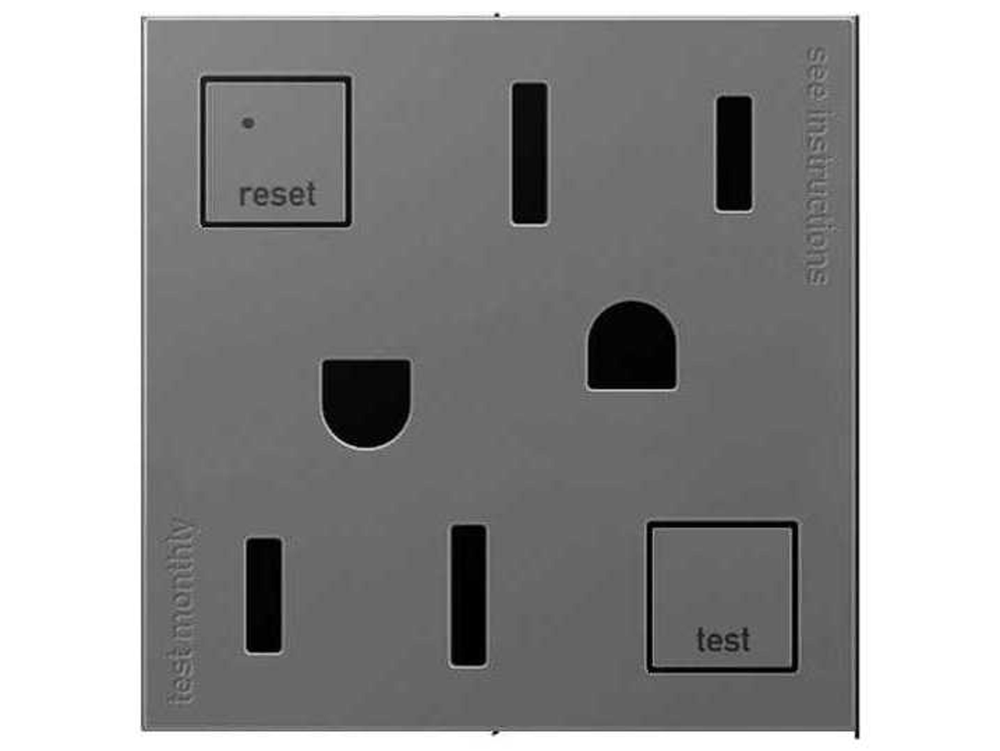 Legrand Outlets Magnesium 15A Tamper-Resistant GFCI