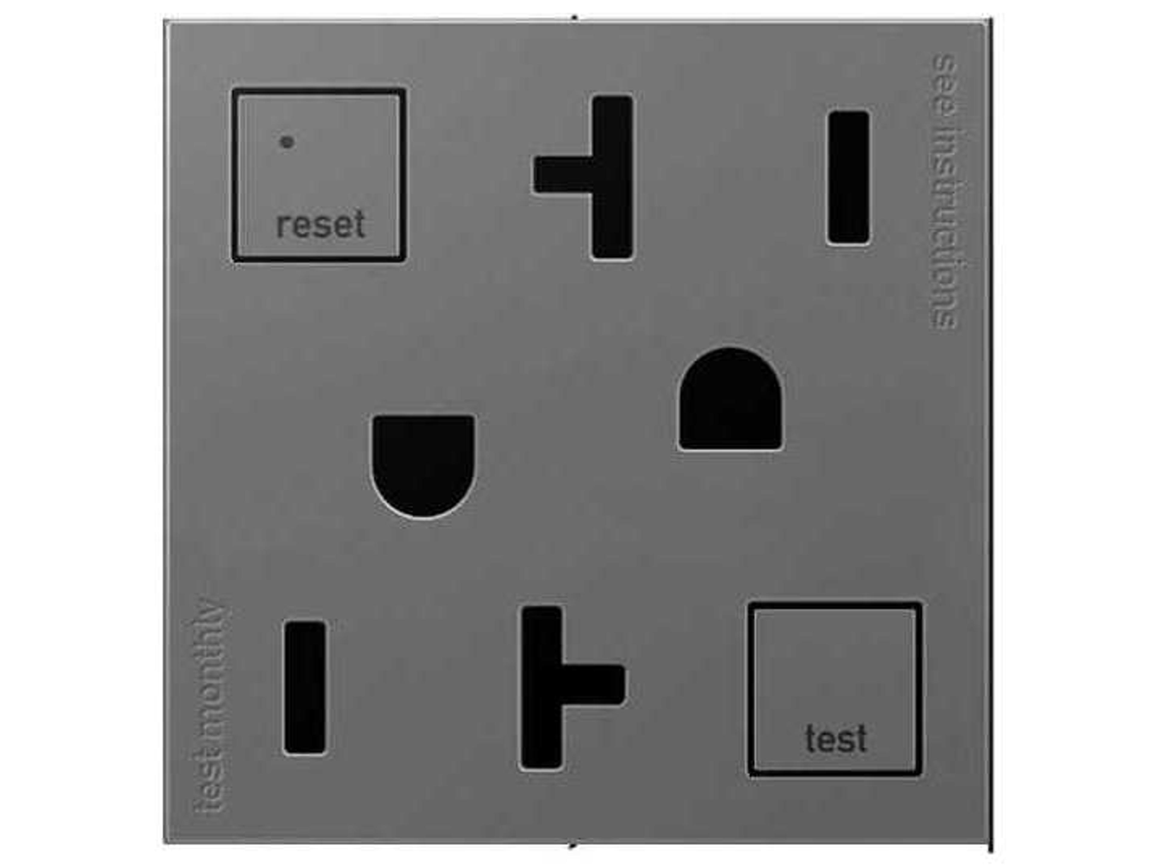 Legrand Outlets Magnesium 20A Tamper-Resistant GFCI