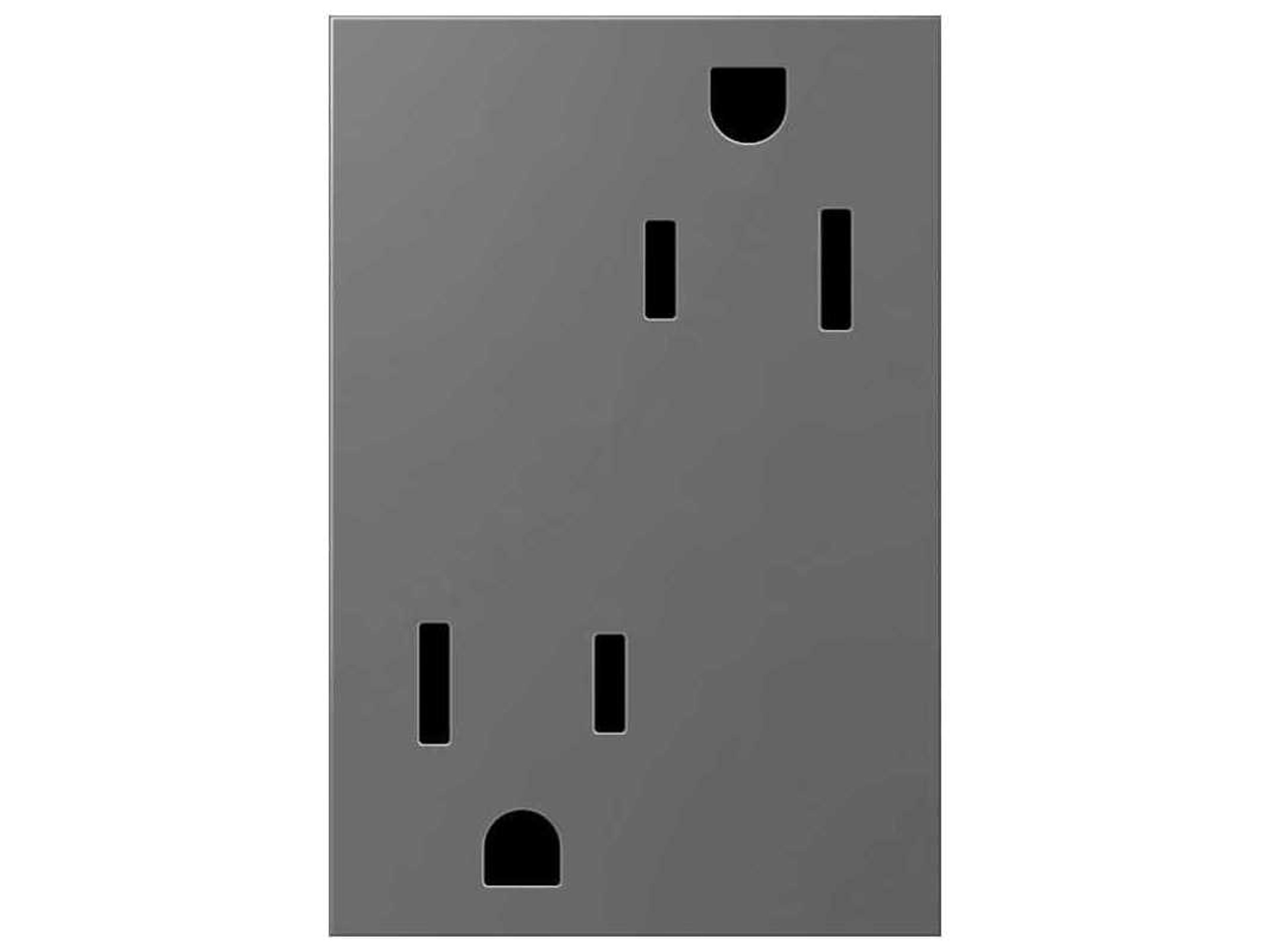Legrand Outlets Magnesium 15A Plus Size Tamper-Resistant Outlet