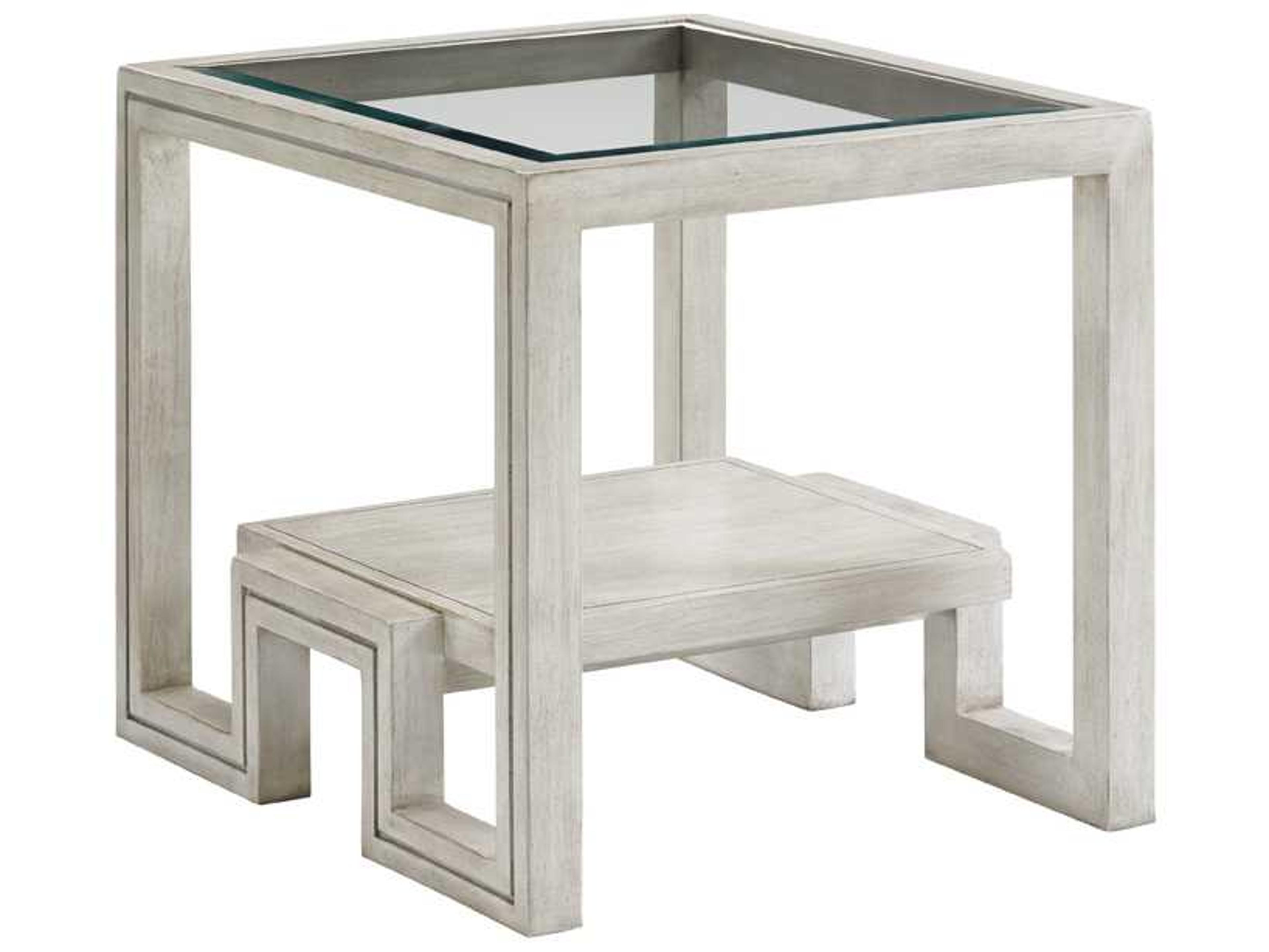 Lexington Oyster Bay Rectangular Glass End Table